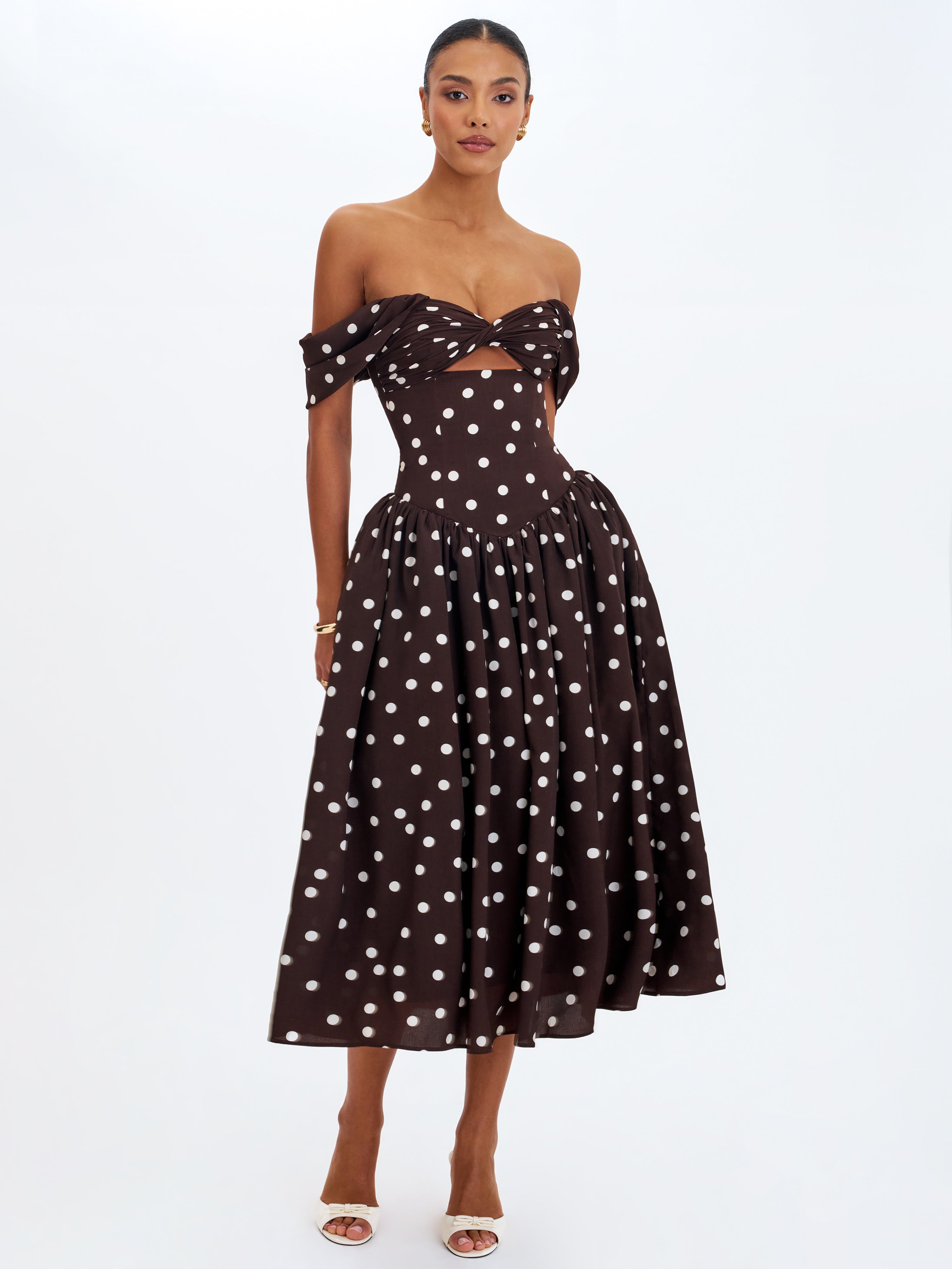 xandie polka dot robe