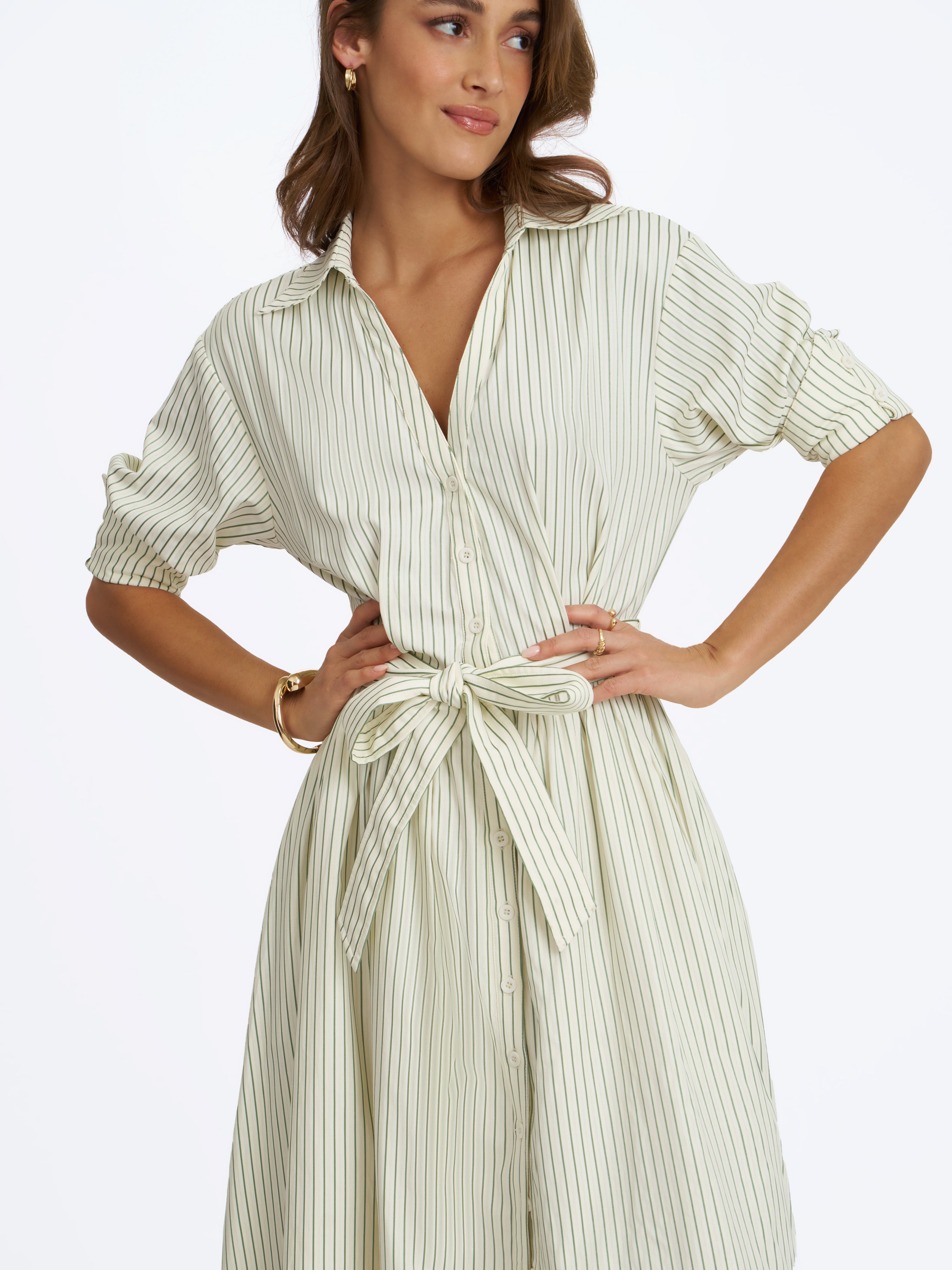 robe Danica tissu popeline bambou