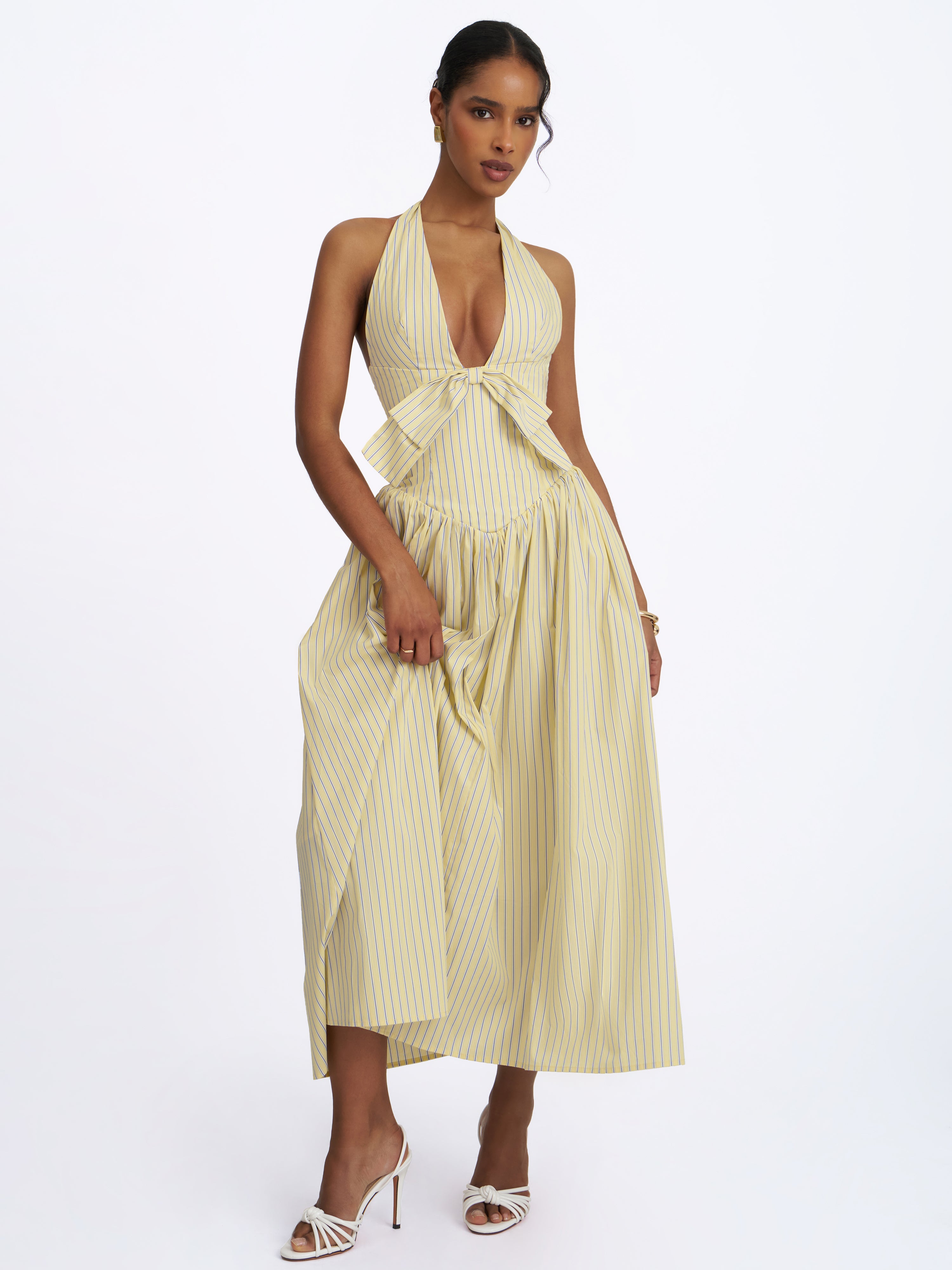 robe jaune élégante estivale