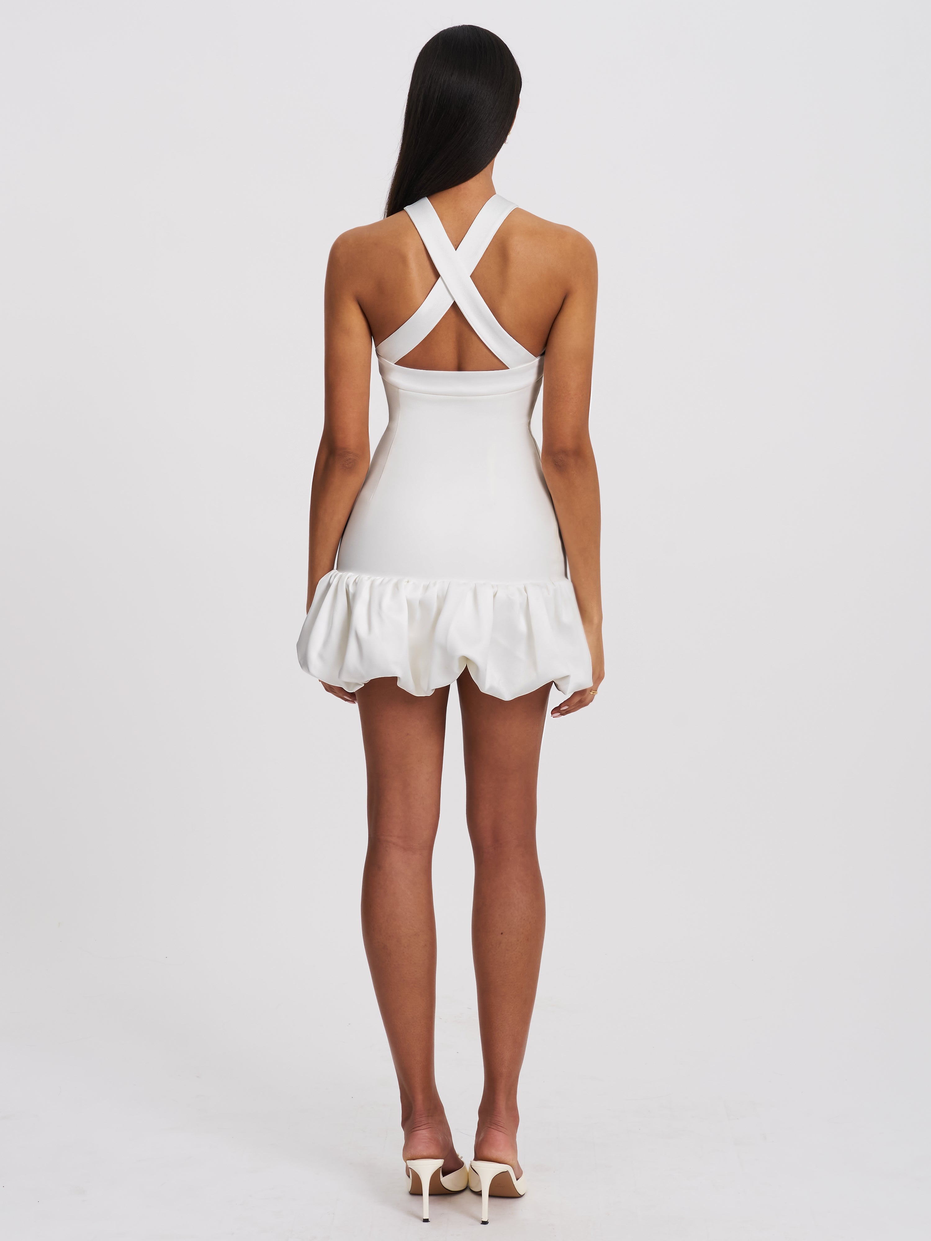 Barbra robe croisée blanche