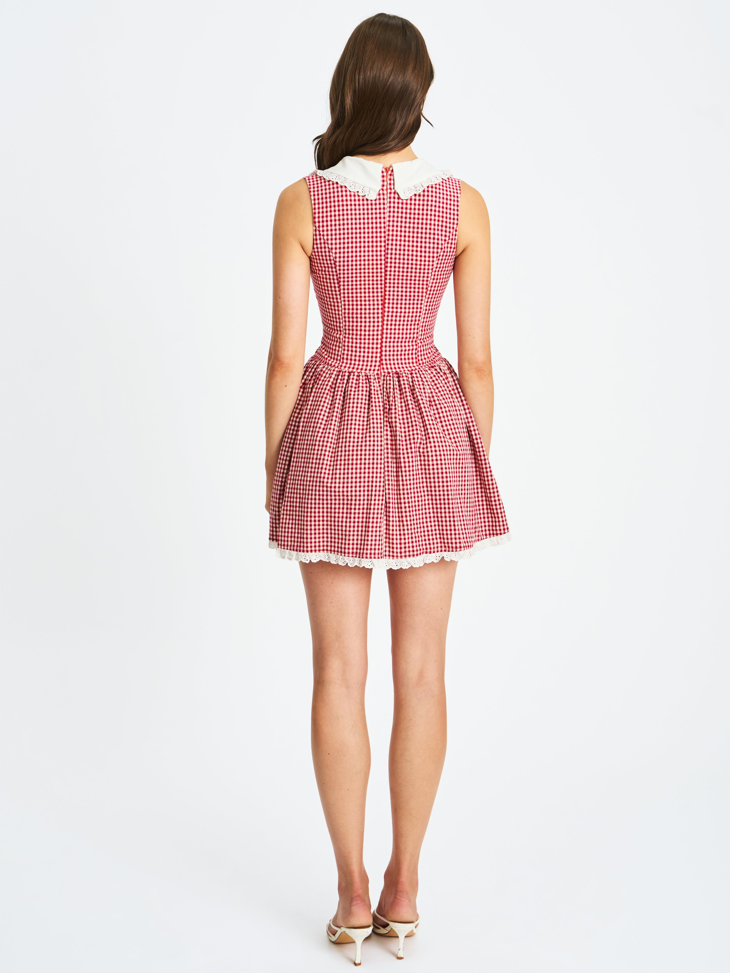 robe mini vintage rouge