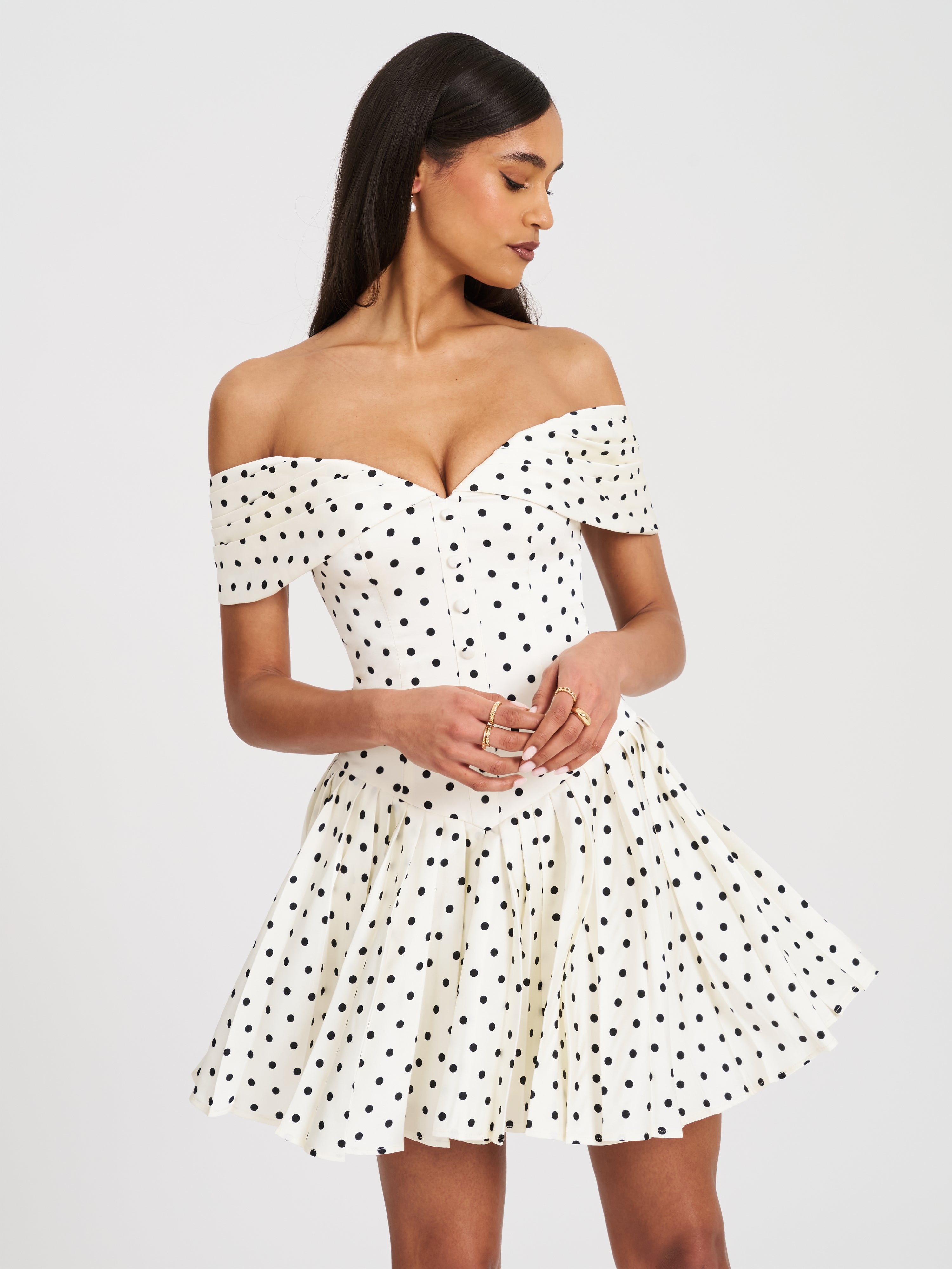 robe Edeline à épaules dénudées