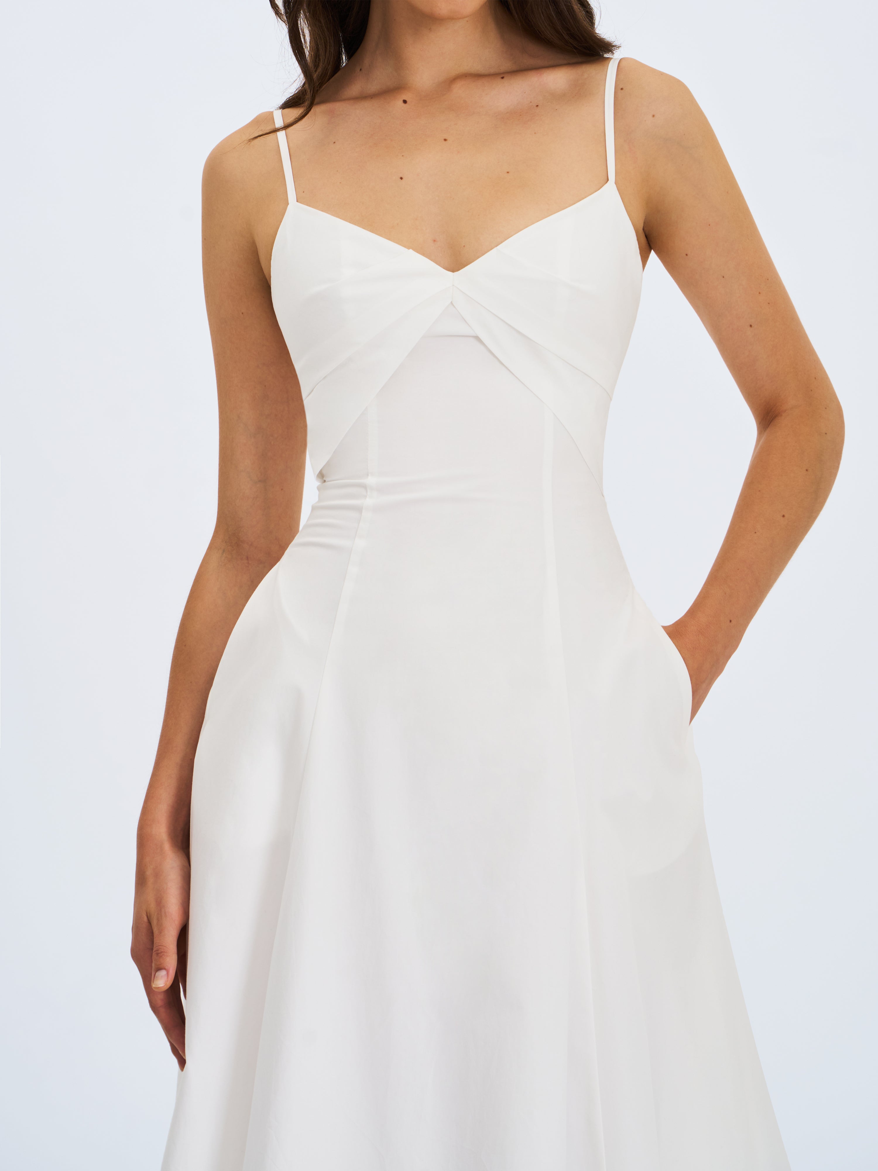 corset-dress blanc en popeline corinne