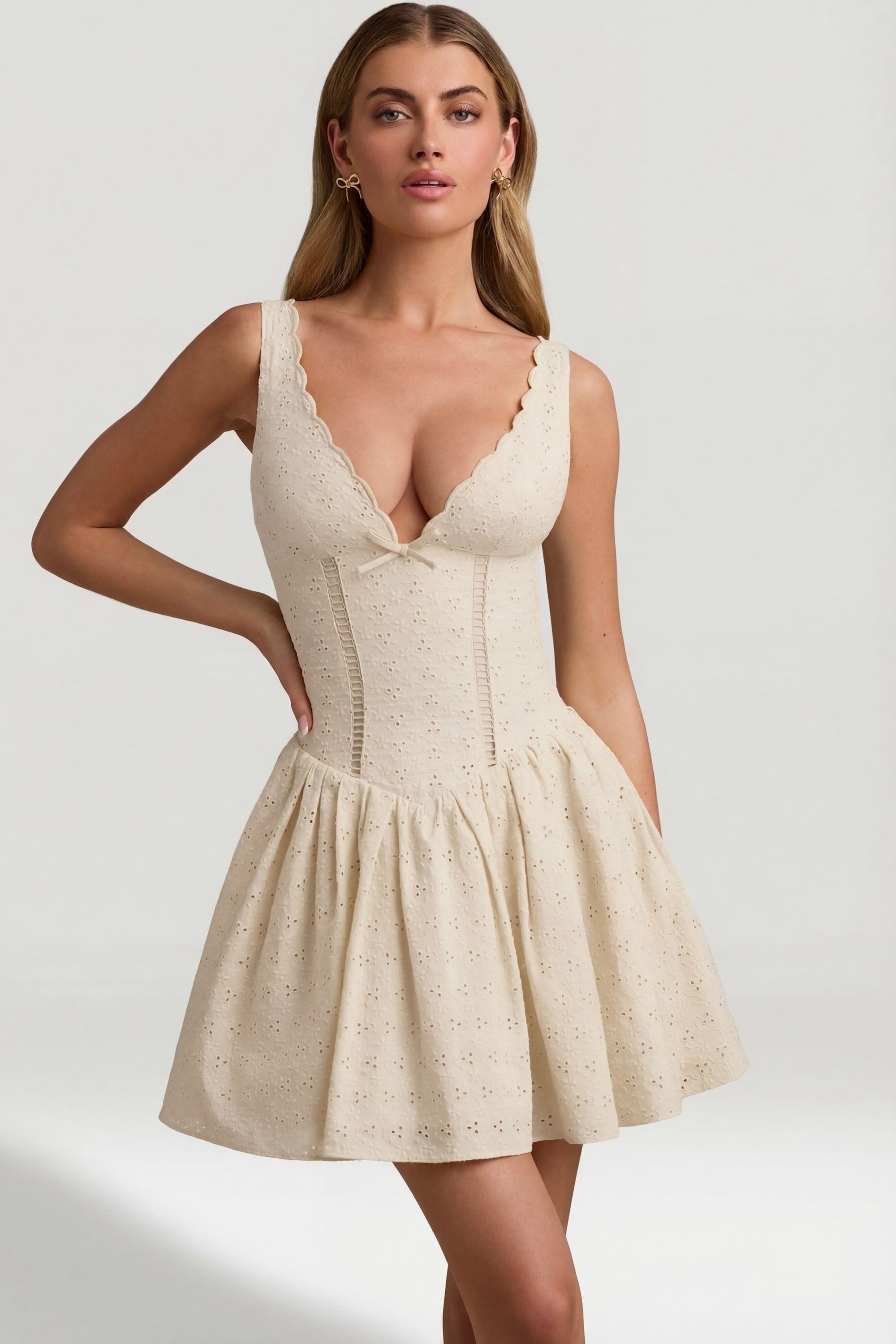 robe mini ivoire