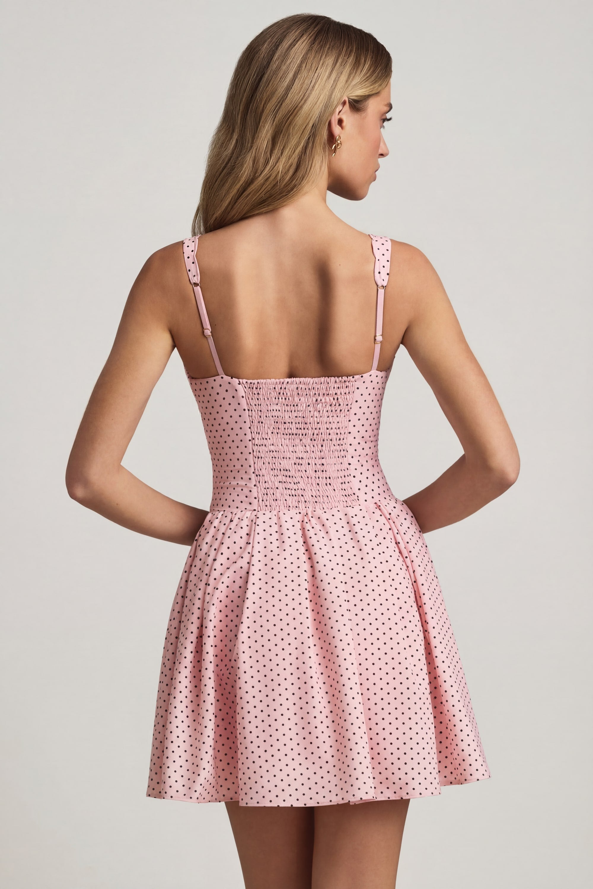 robe à pois rose