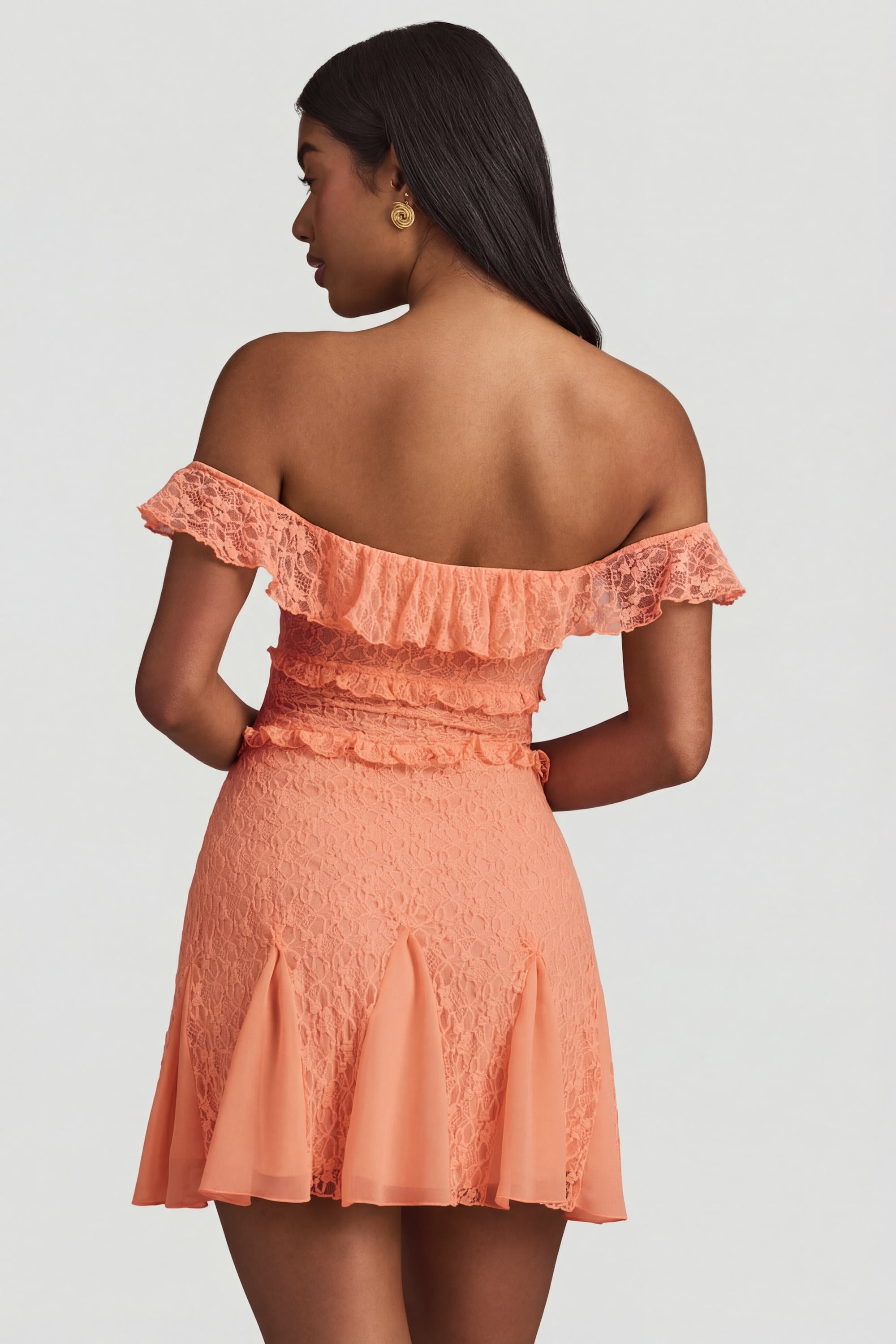 robe A-ligne pêche