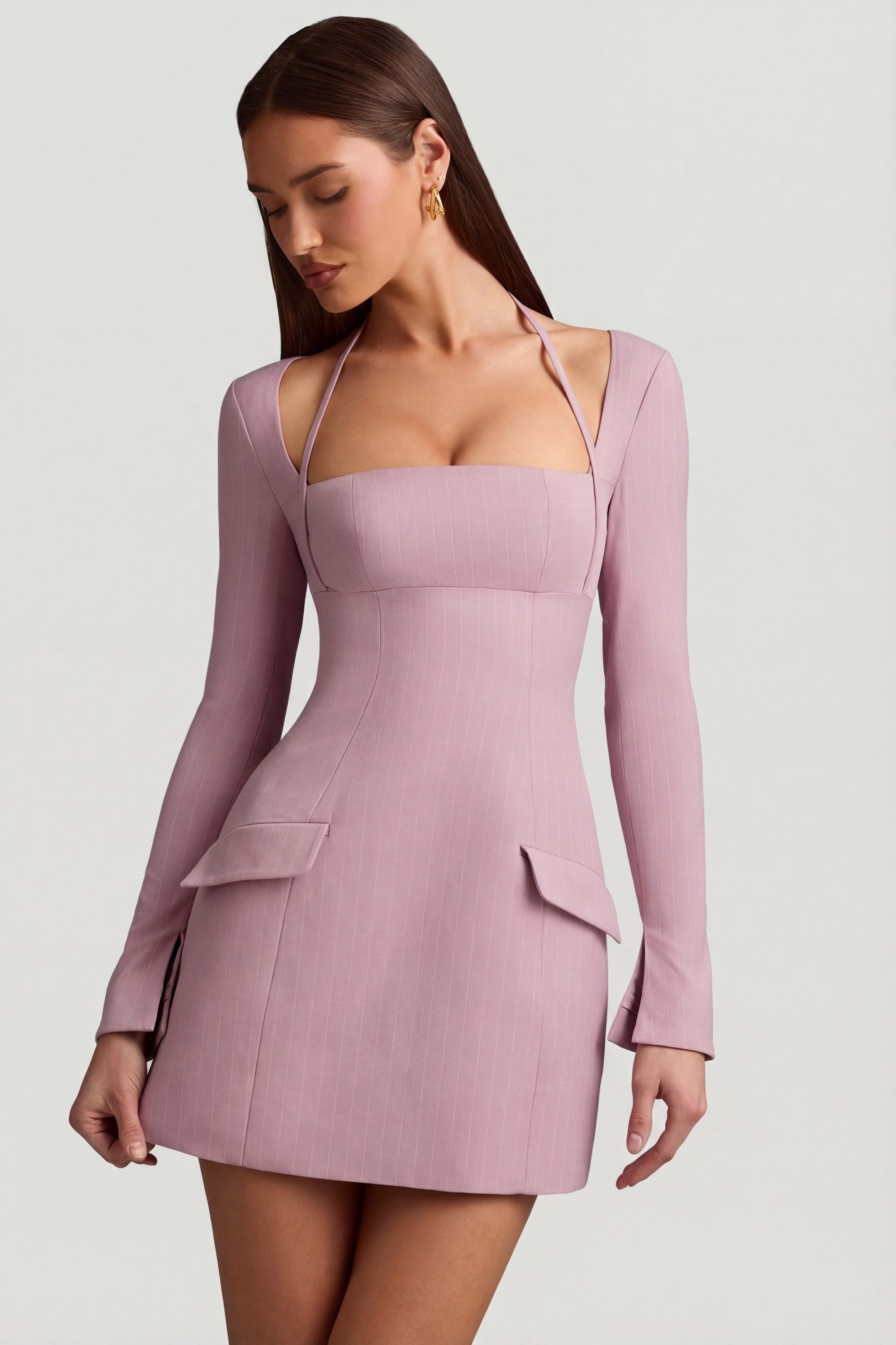 robe corset-dress mauve