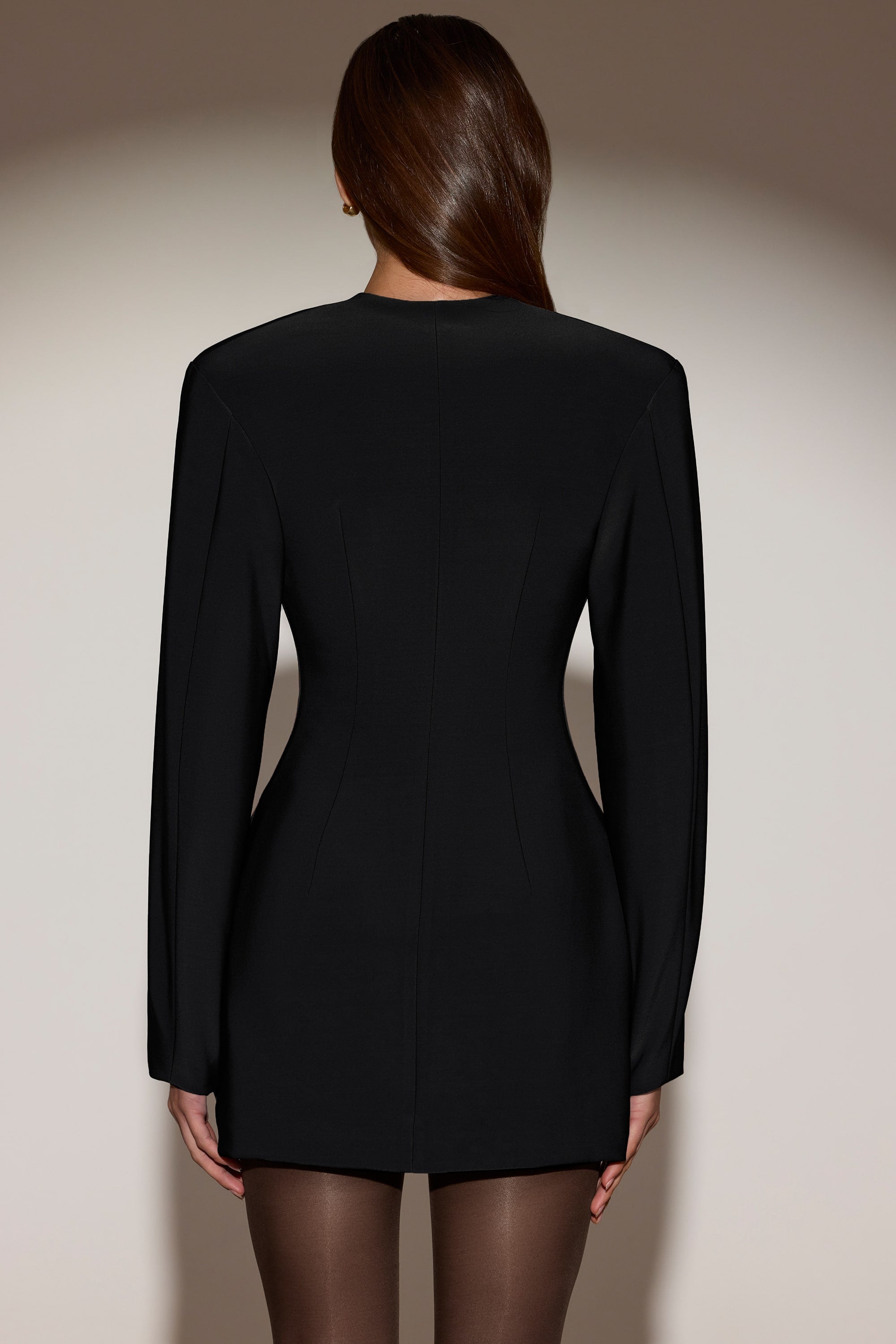 robe blazer noire chic