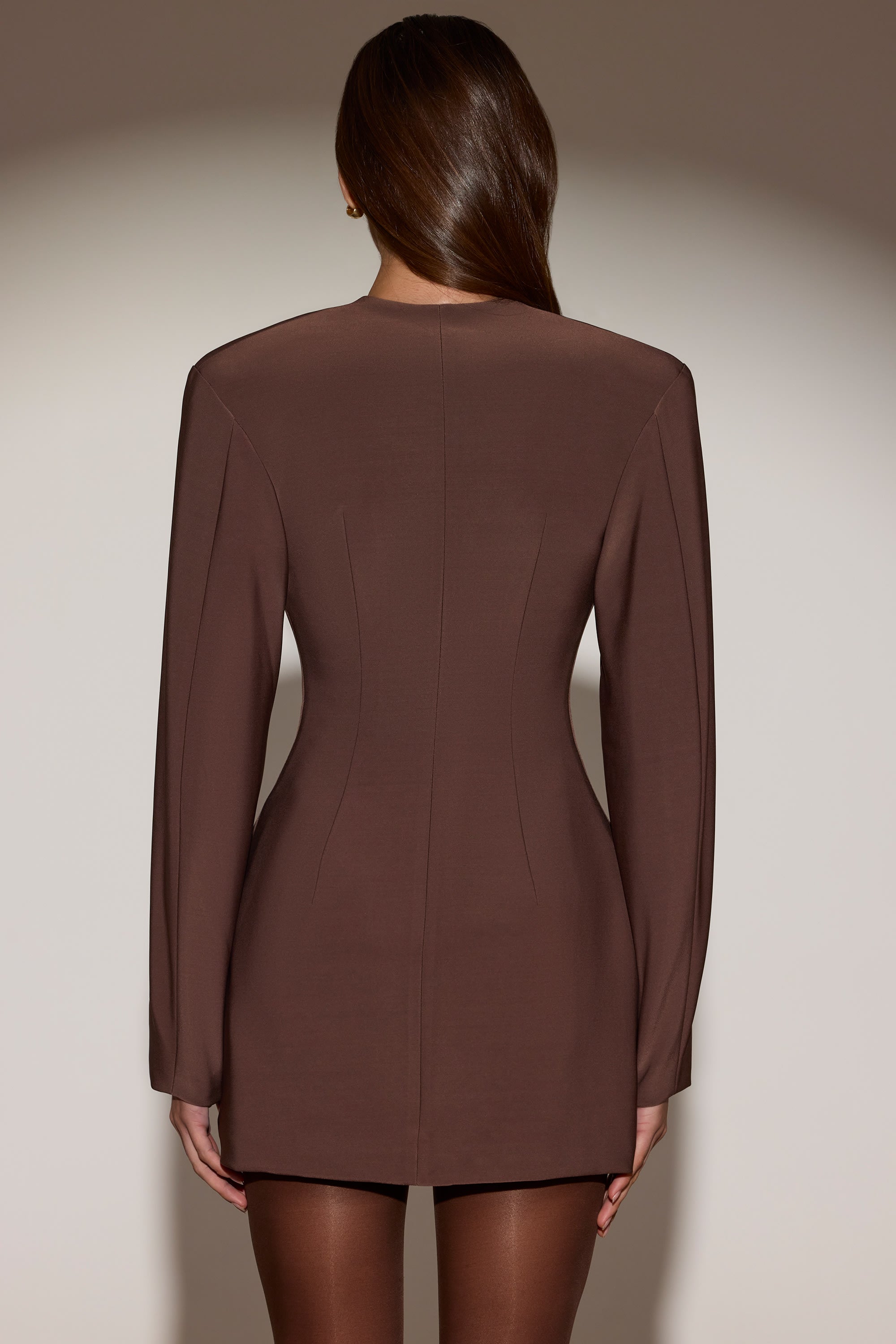 robe chocolat à simple boutonnage