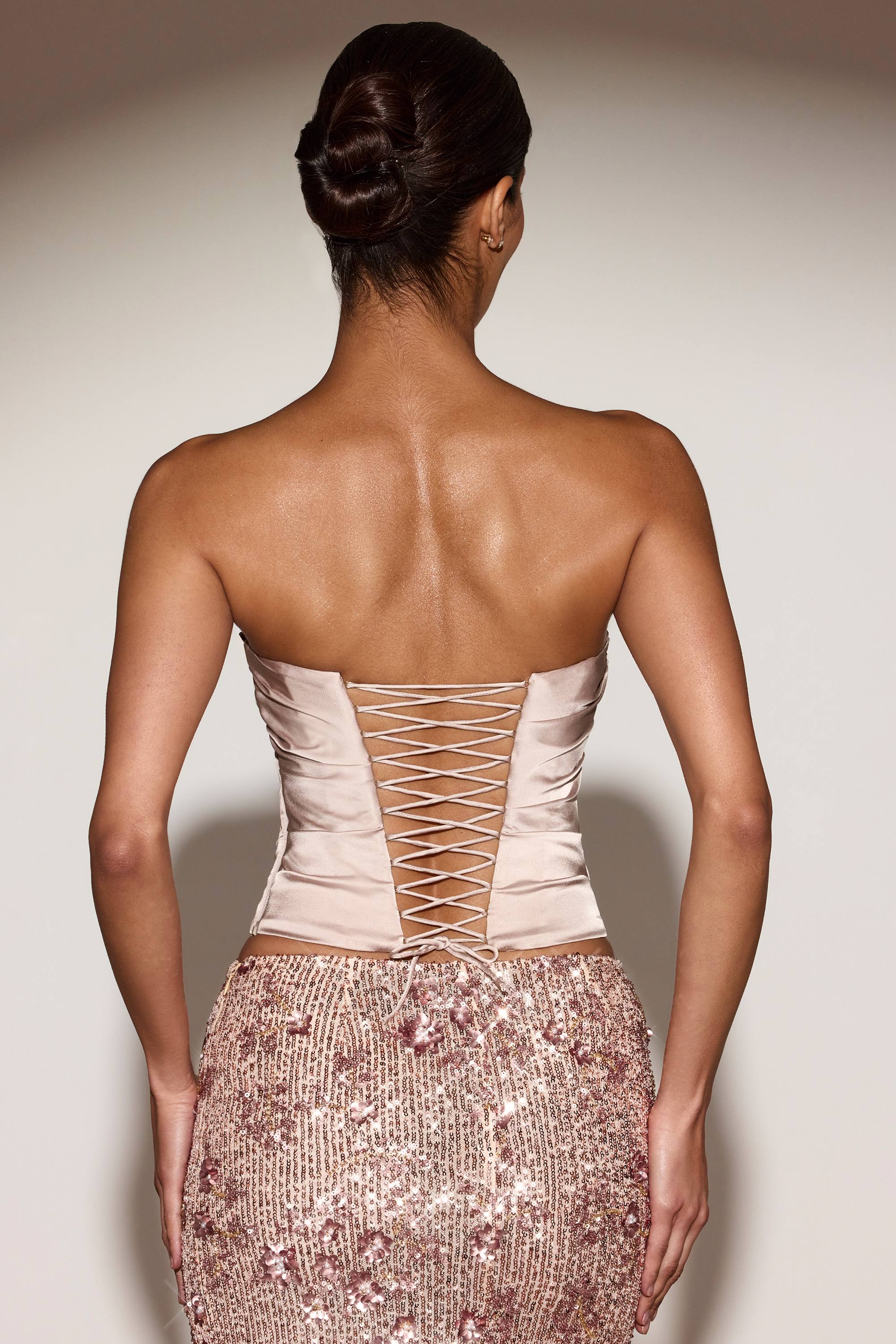 elegant lace-up corset