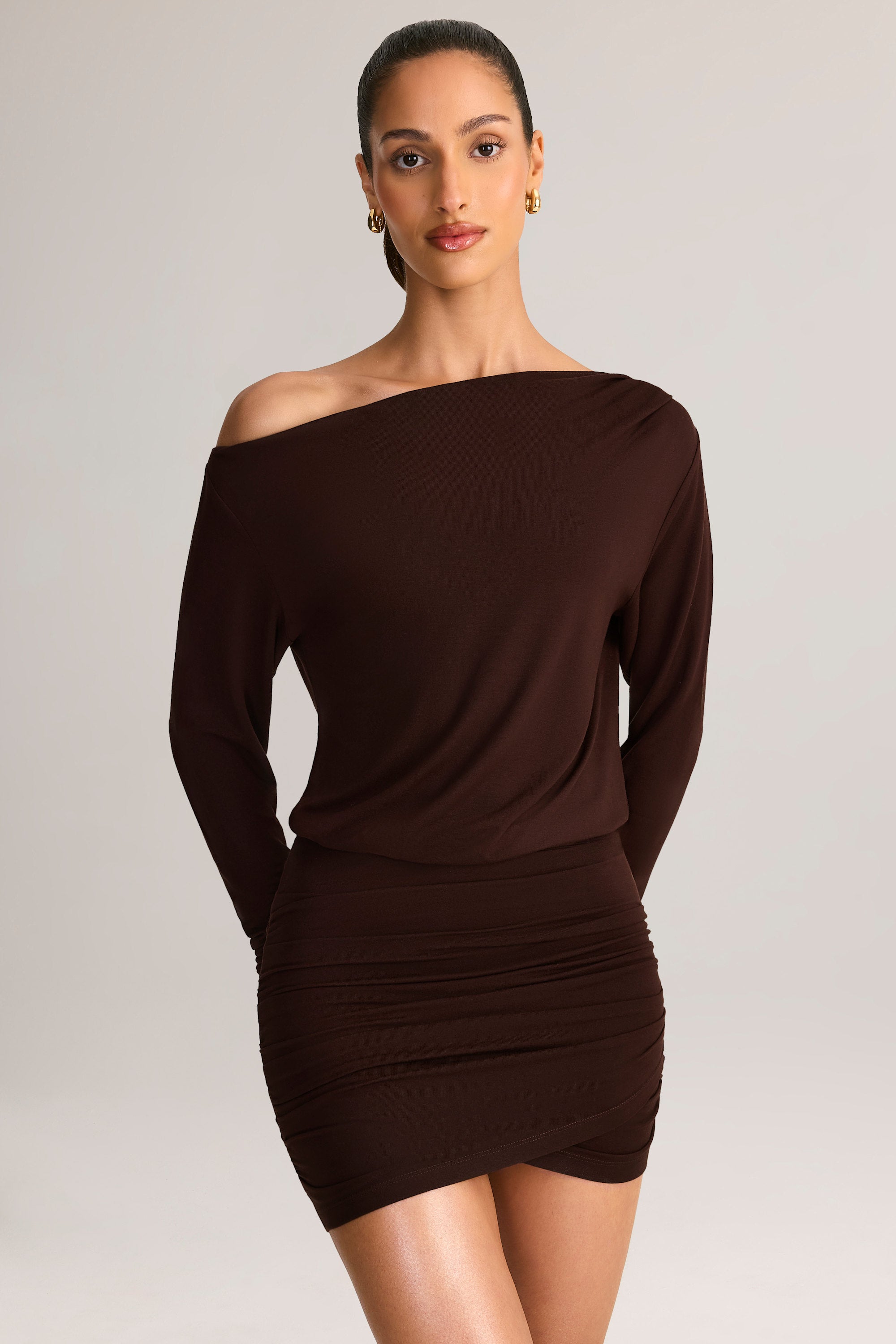Robe chic en chocolat brun