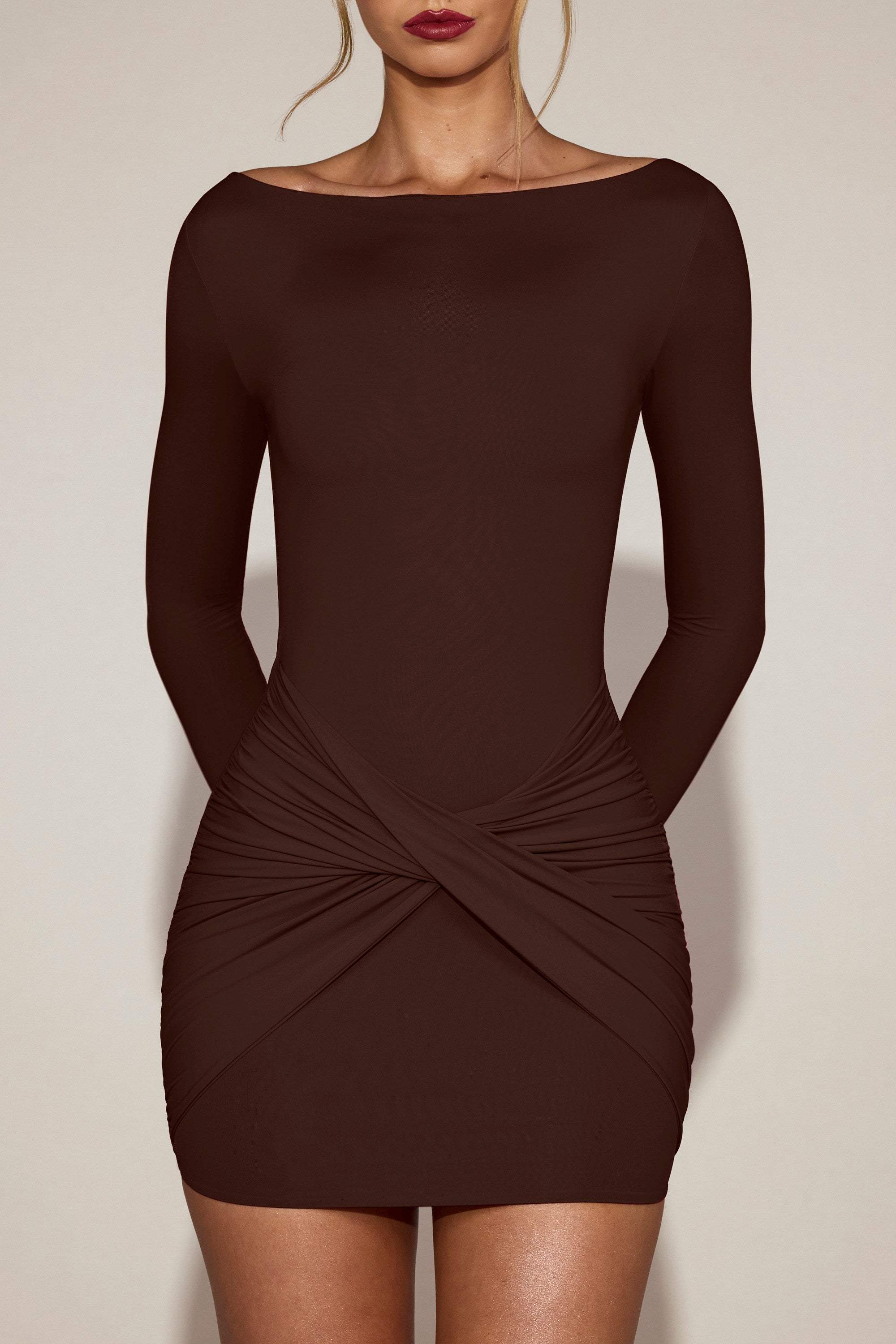elegant mini robe chocolat