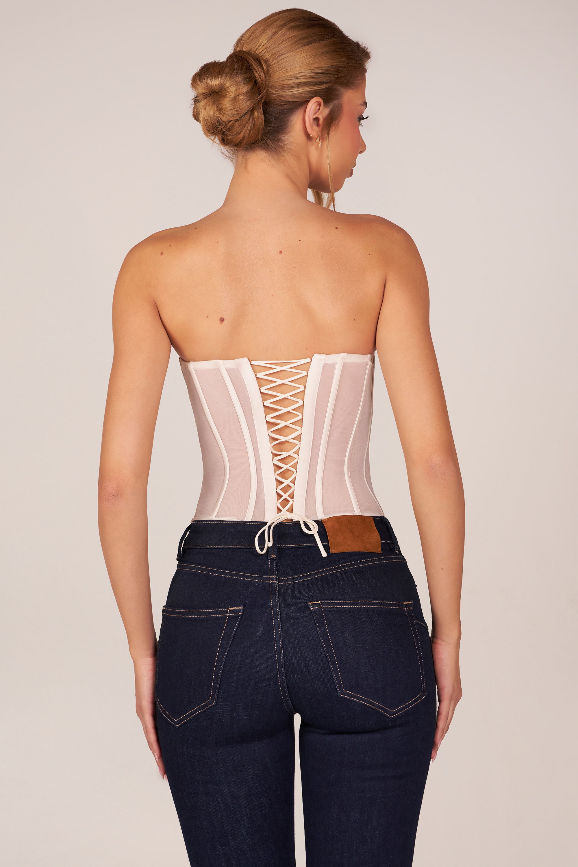 top corset élégant ivoire