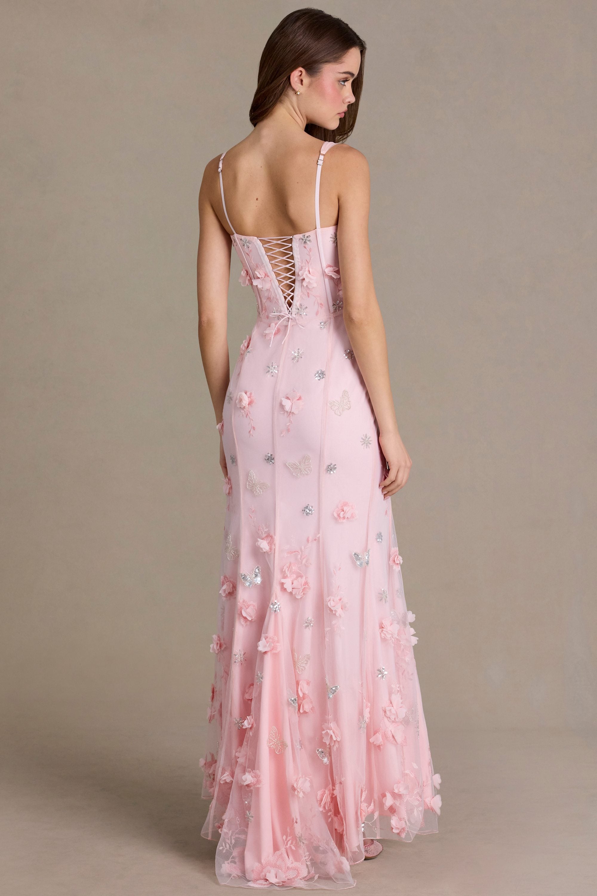 robe corset rose bébé