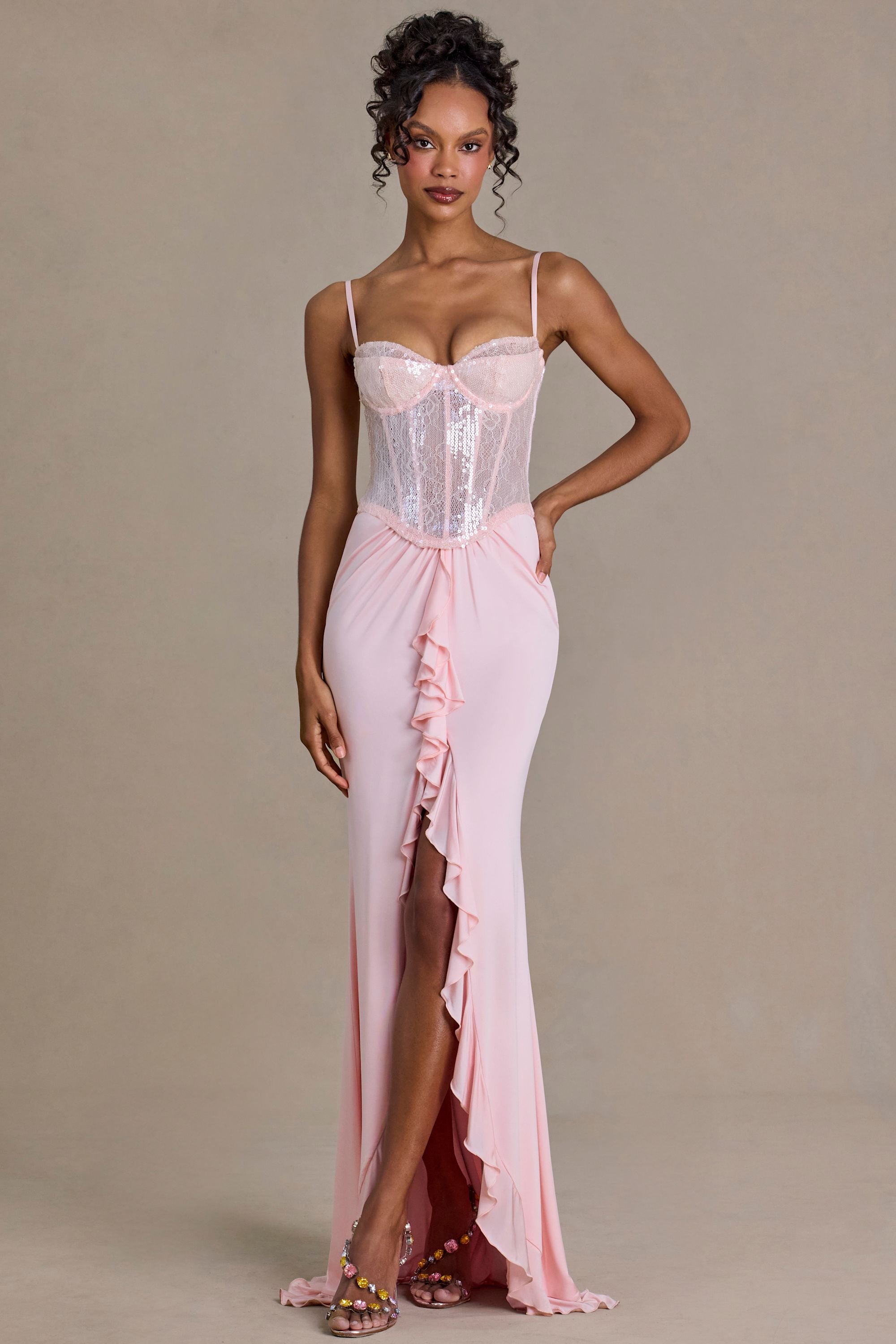 embellished lace corset-dress