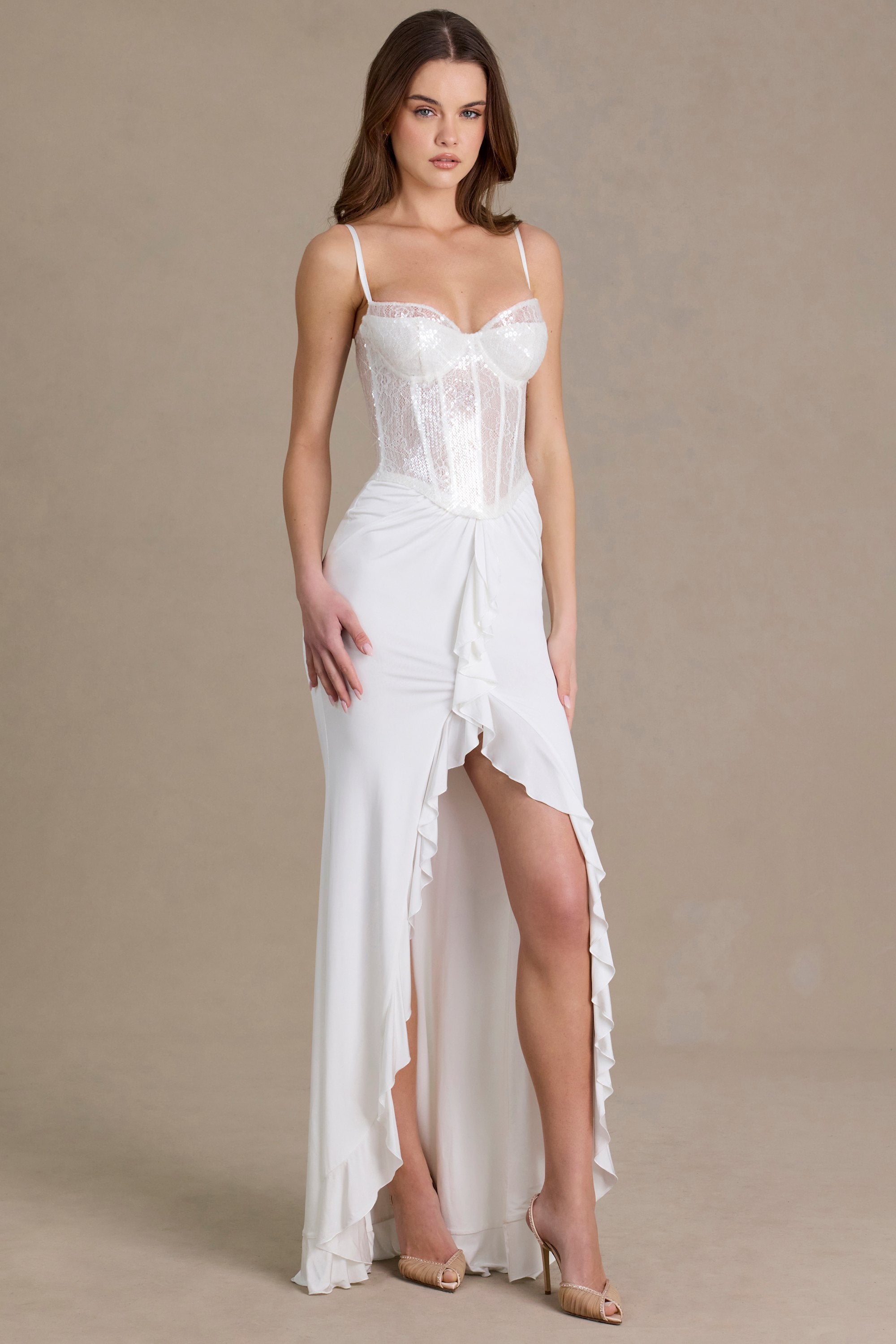 robe corset soirée blanche