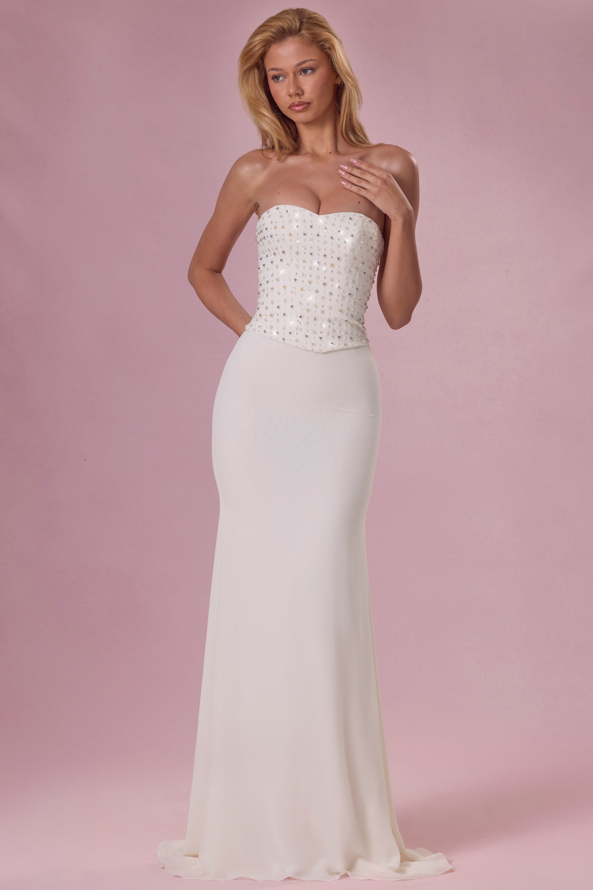 détail corset robe ivoire
