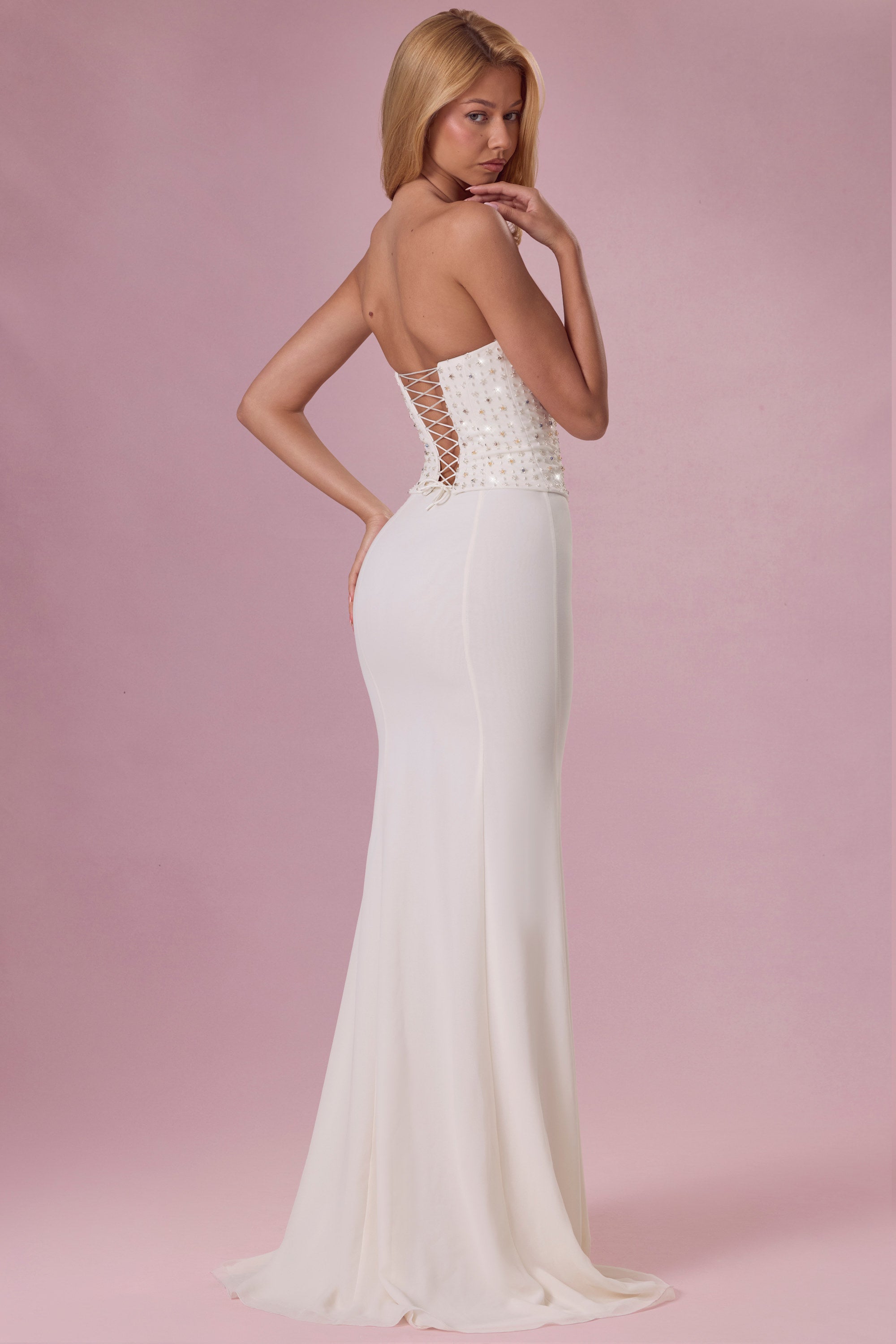bustier corset-dress ivoire