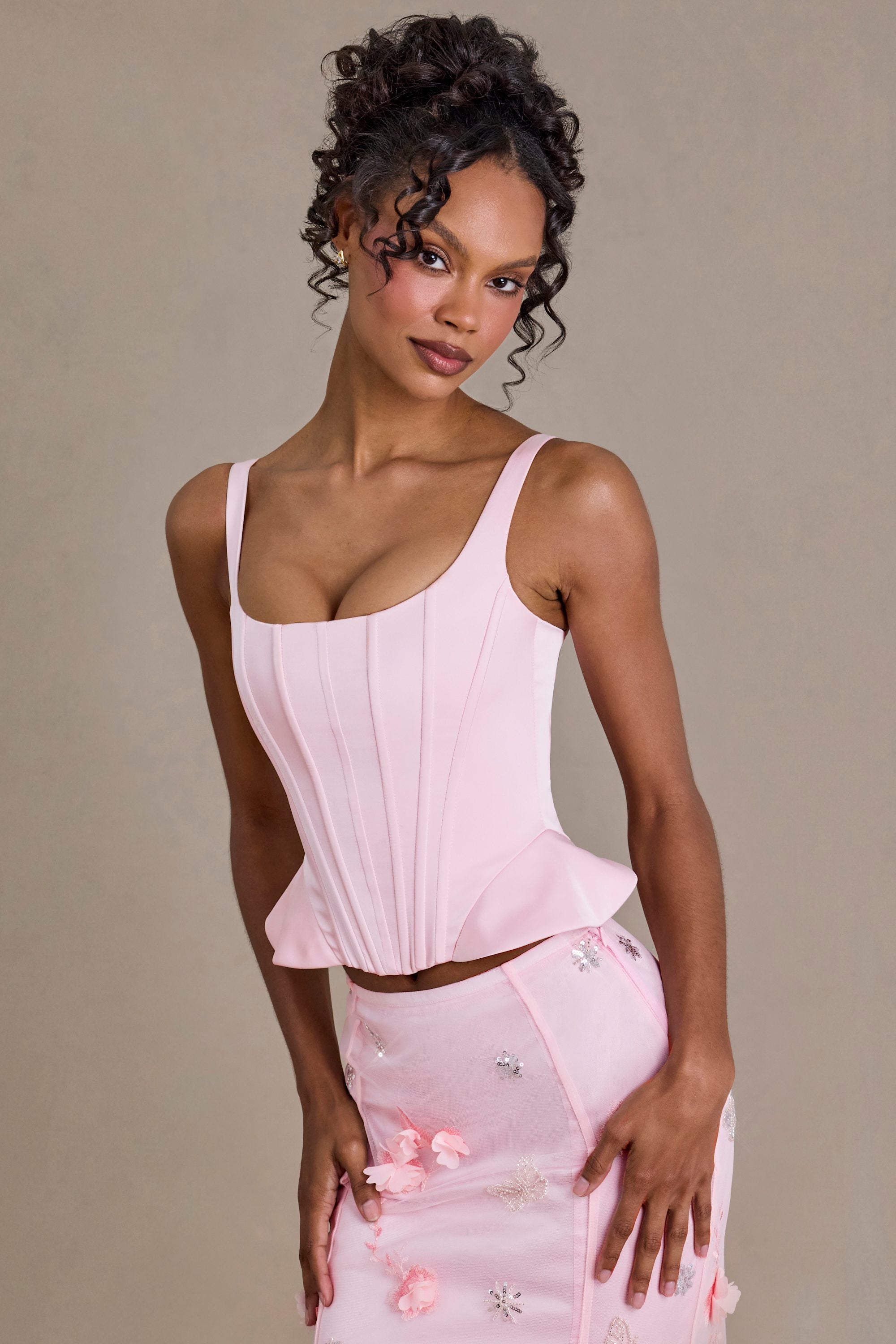 corset structuré satin