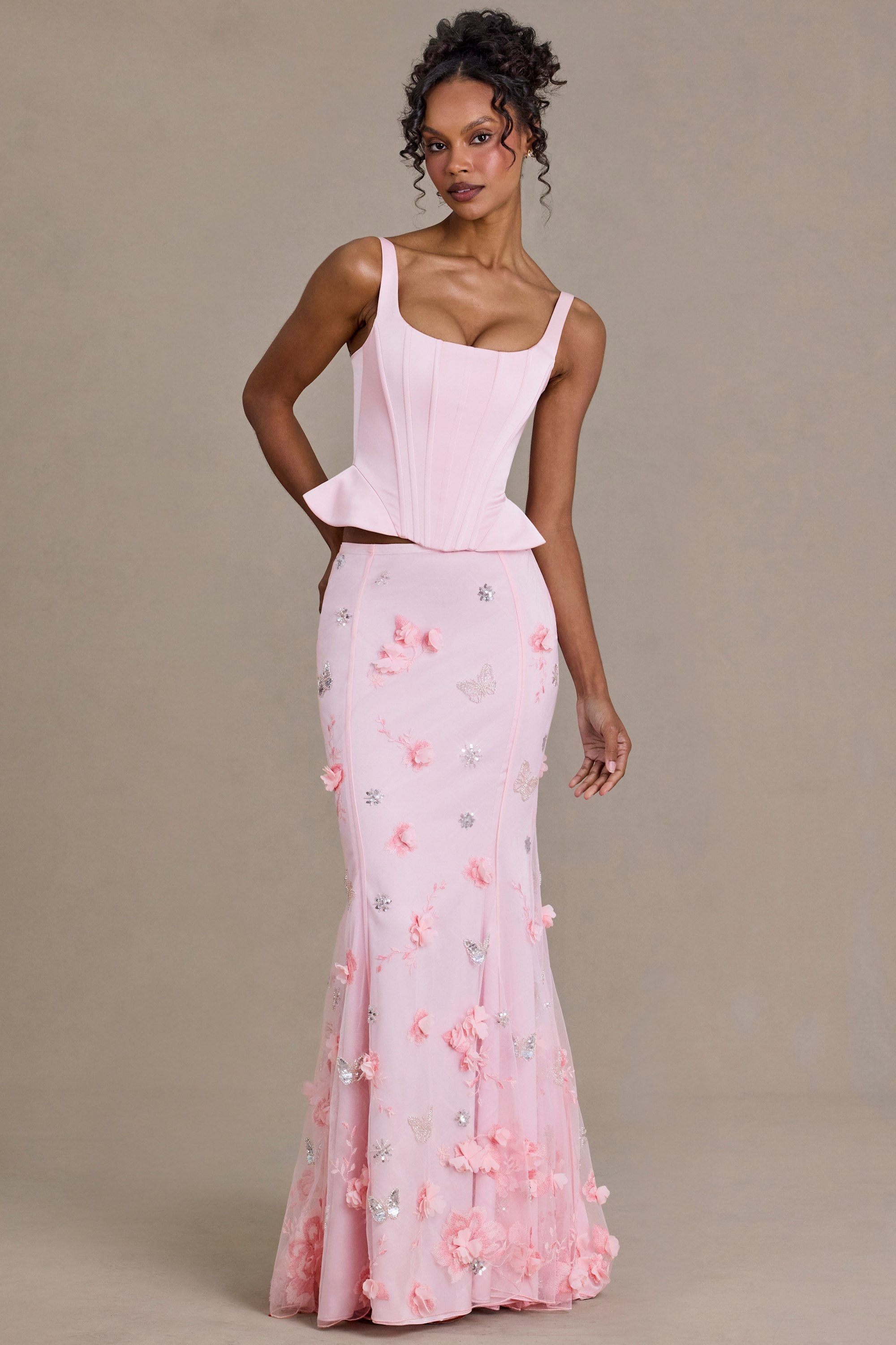 satin corset rose
