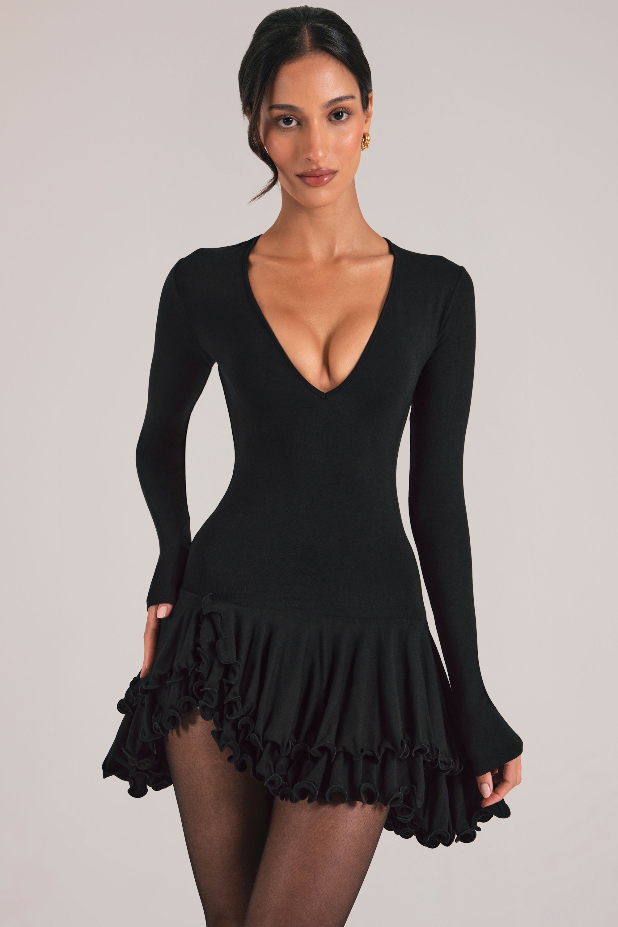 robe à col en V profond