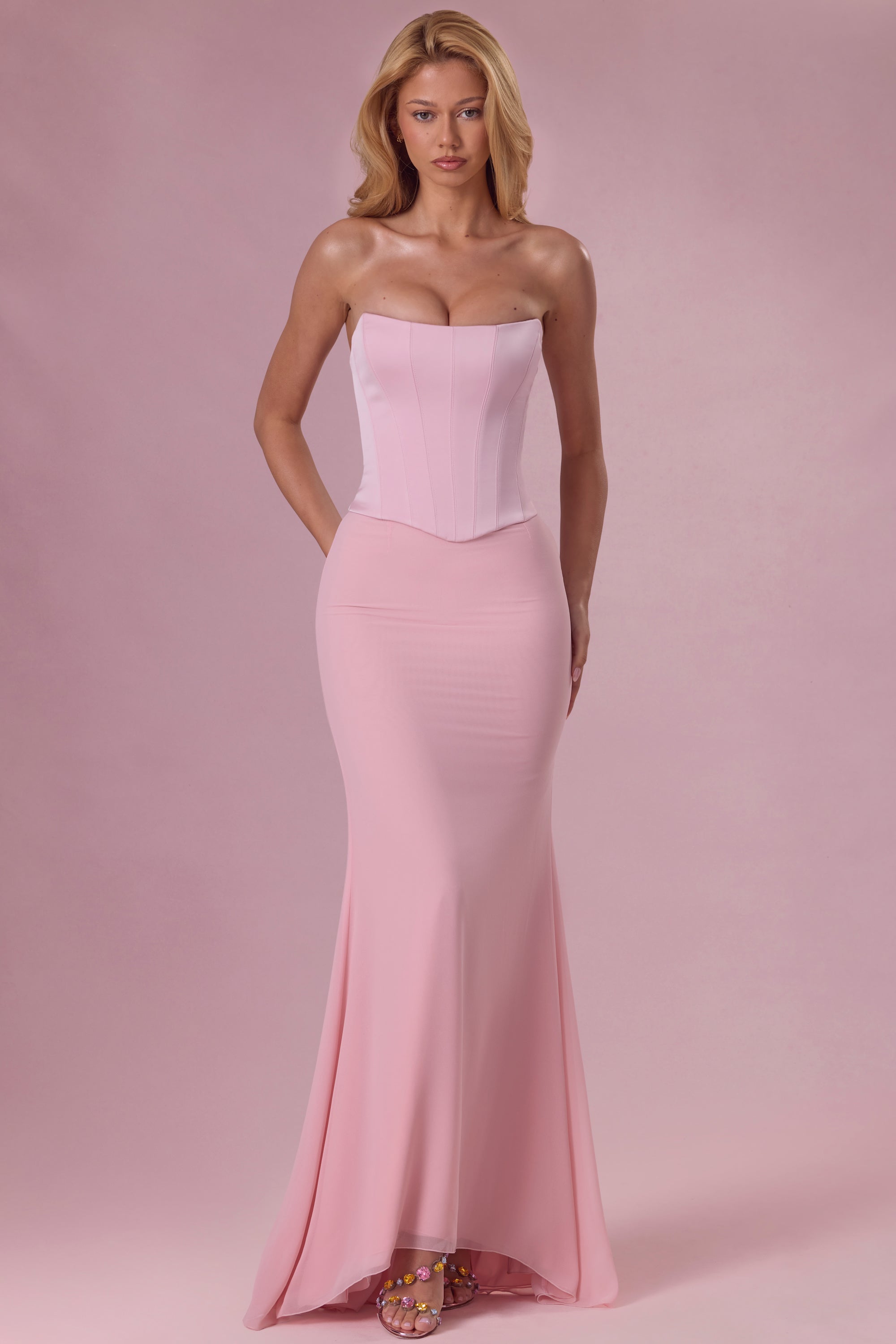 robe corset-dress en satin