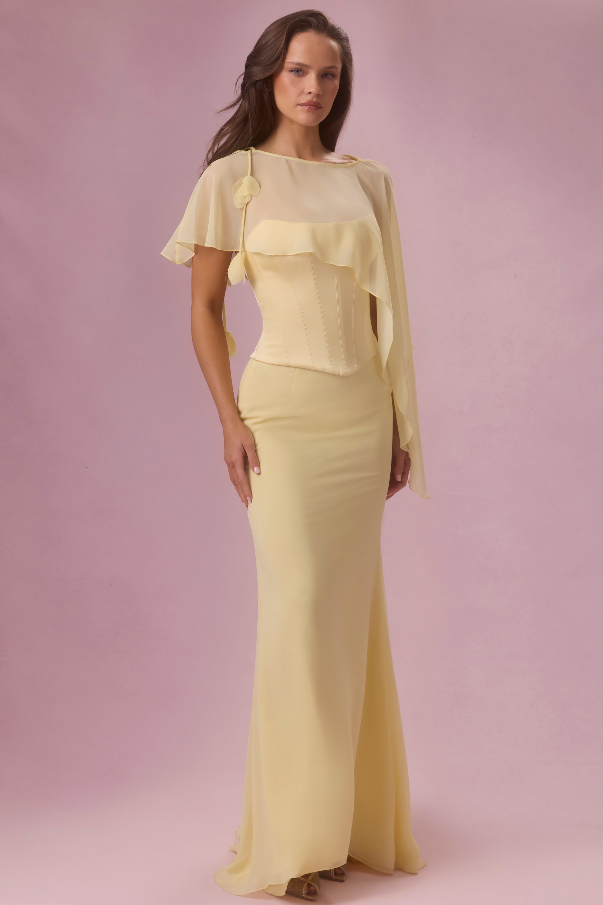 silhouette corset-dress satinée