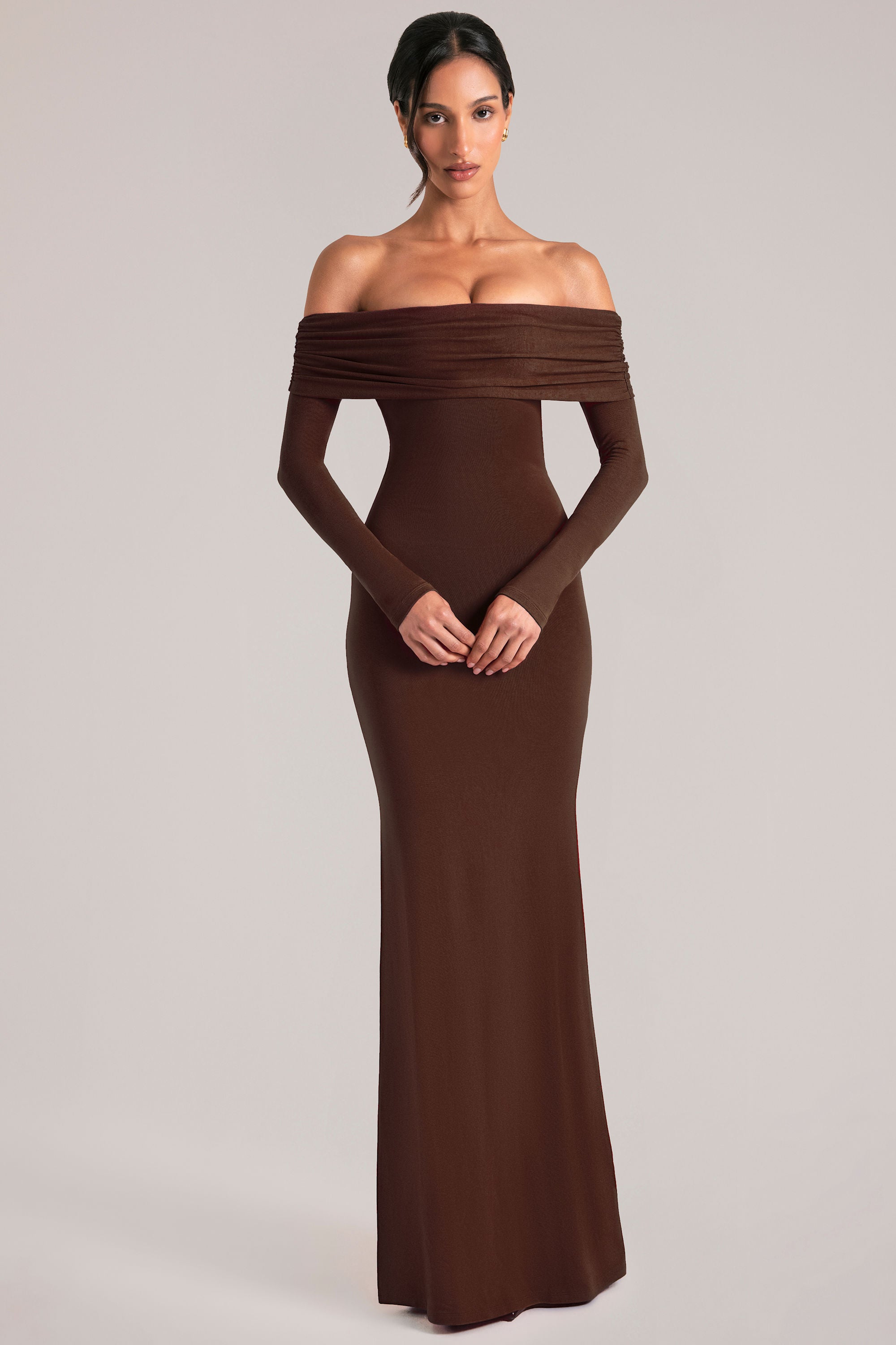 robe silhouette flatteuse chocolat