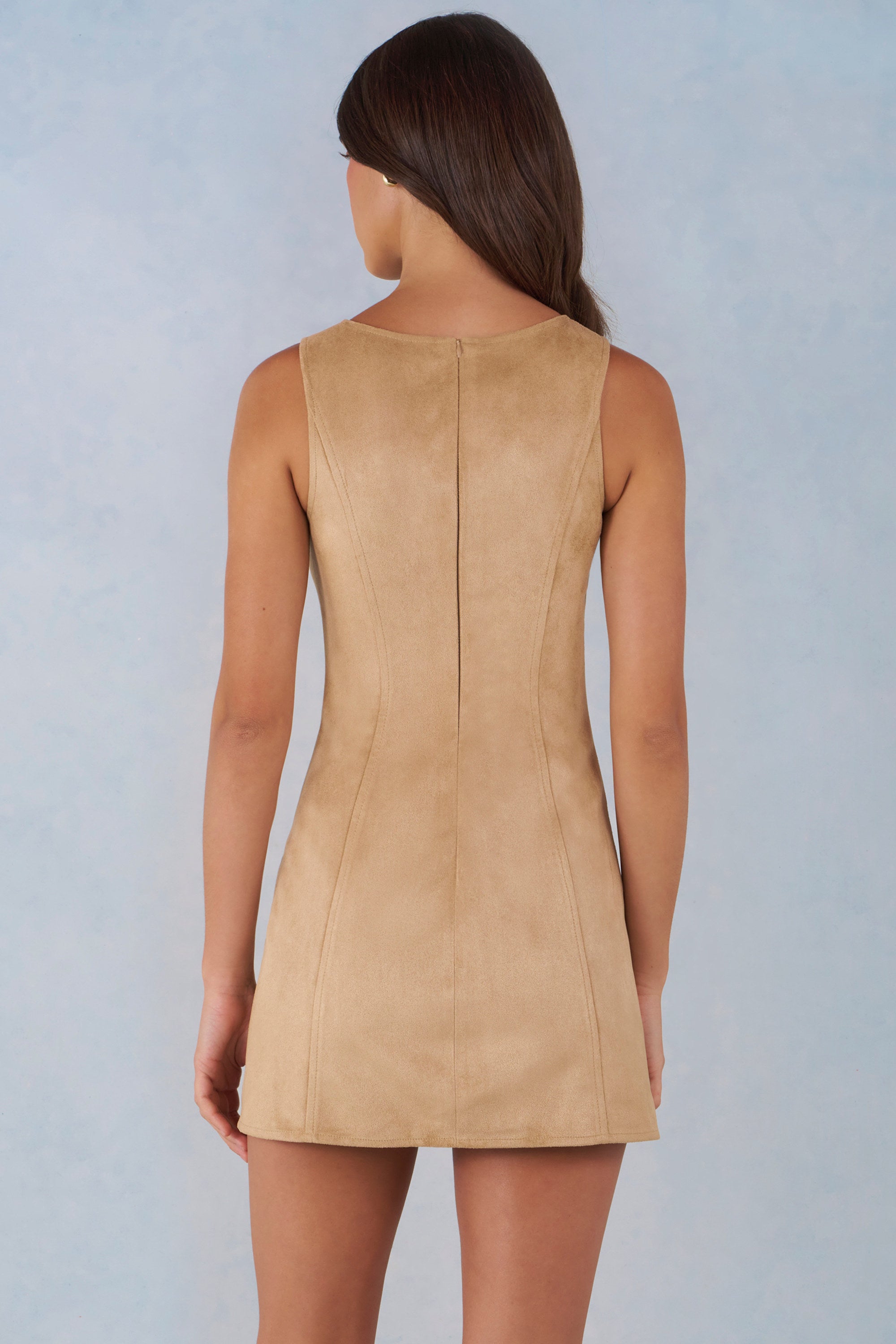 robe évasée faux suède