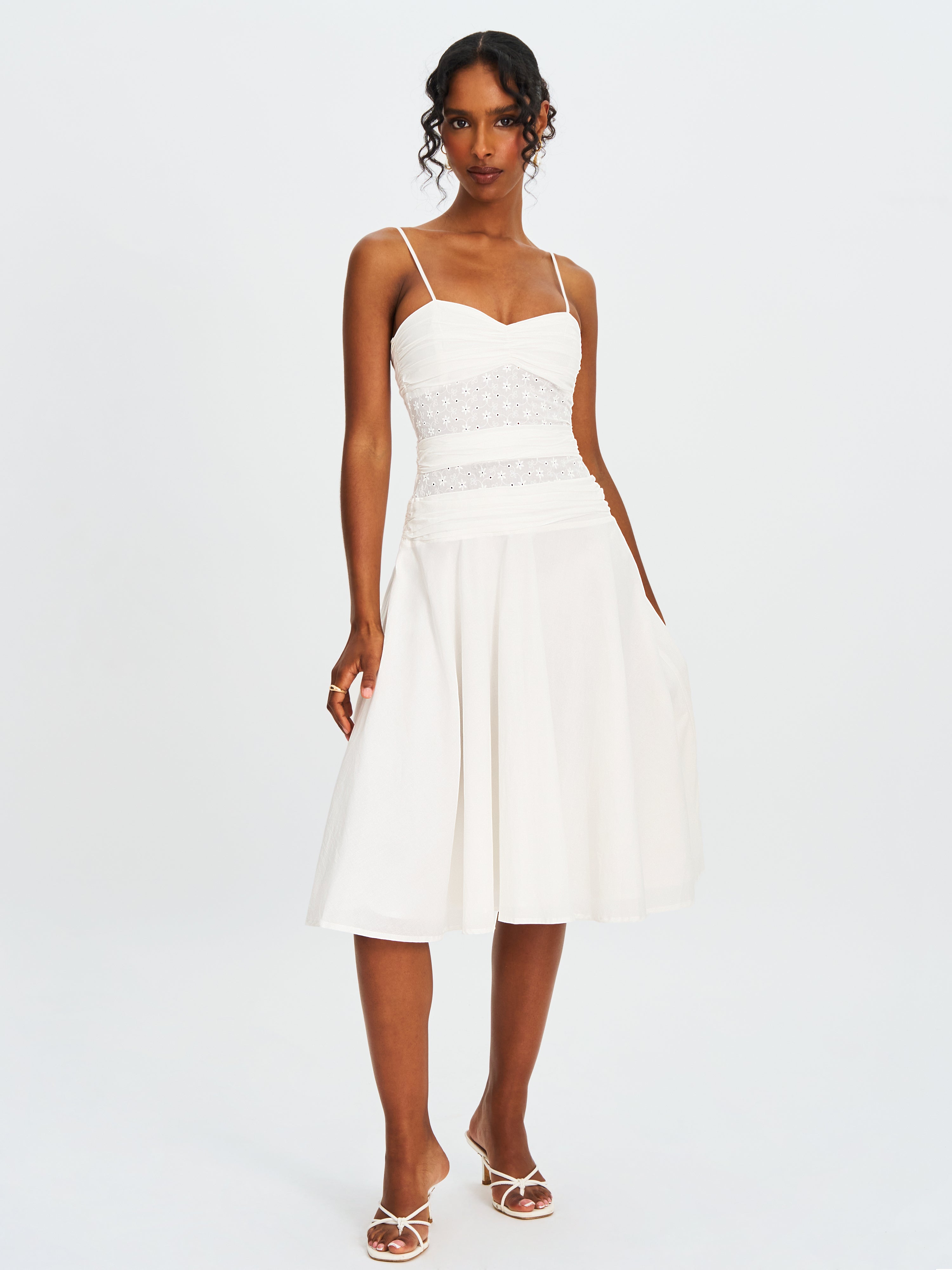 Maelis robe taille basse en popeline