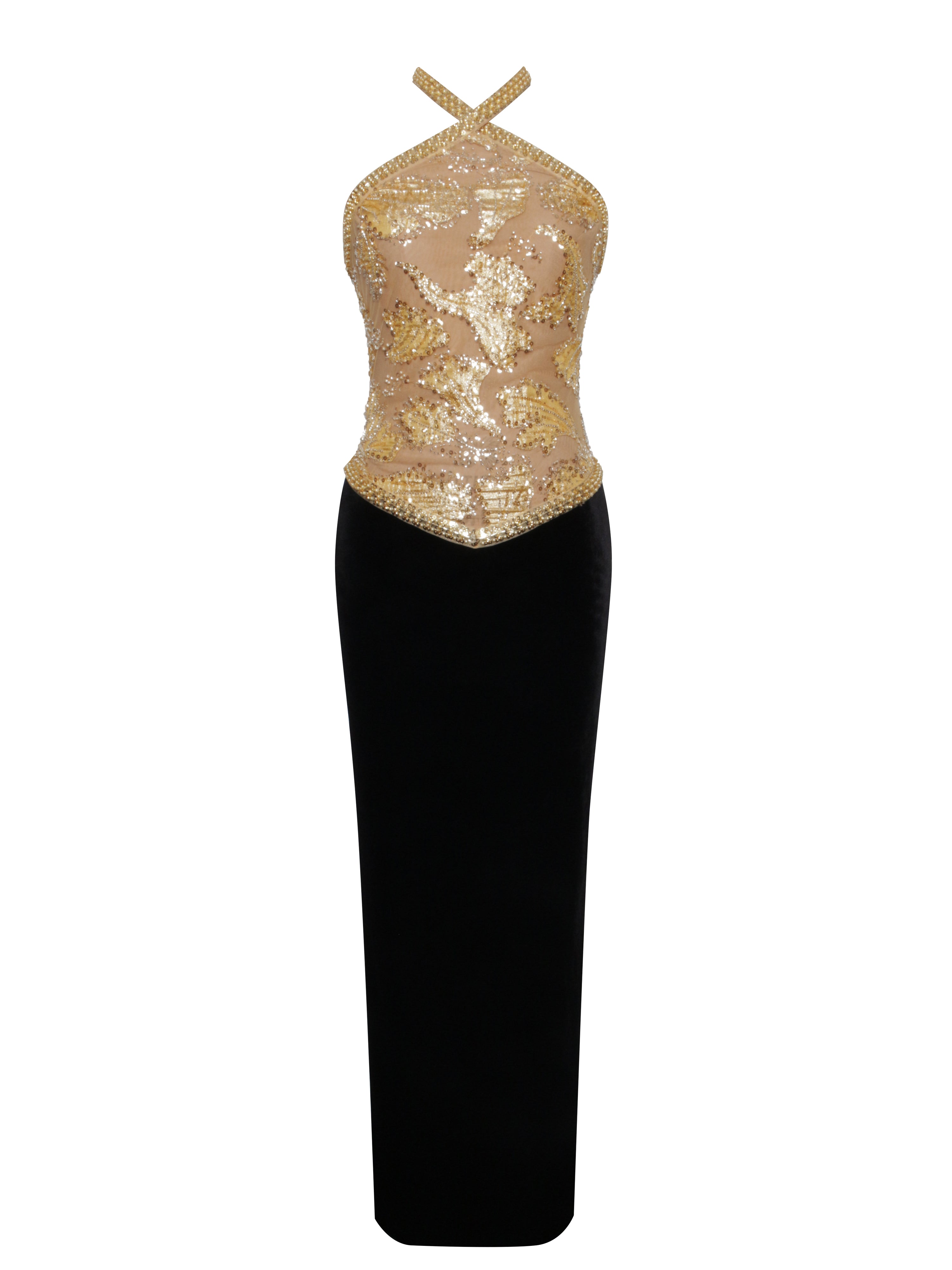 robe dorée élégante