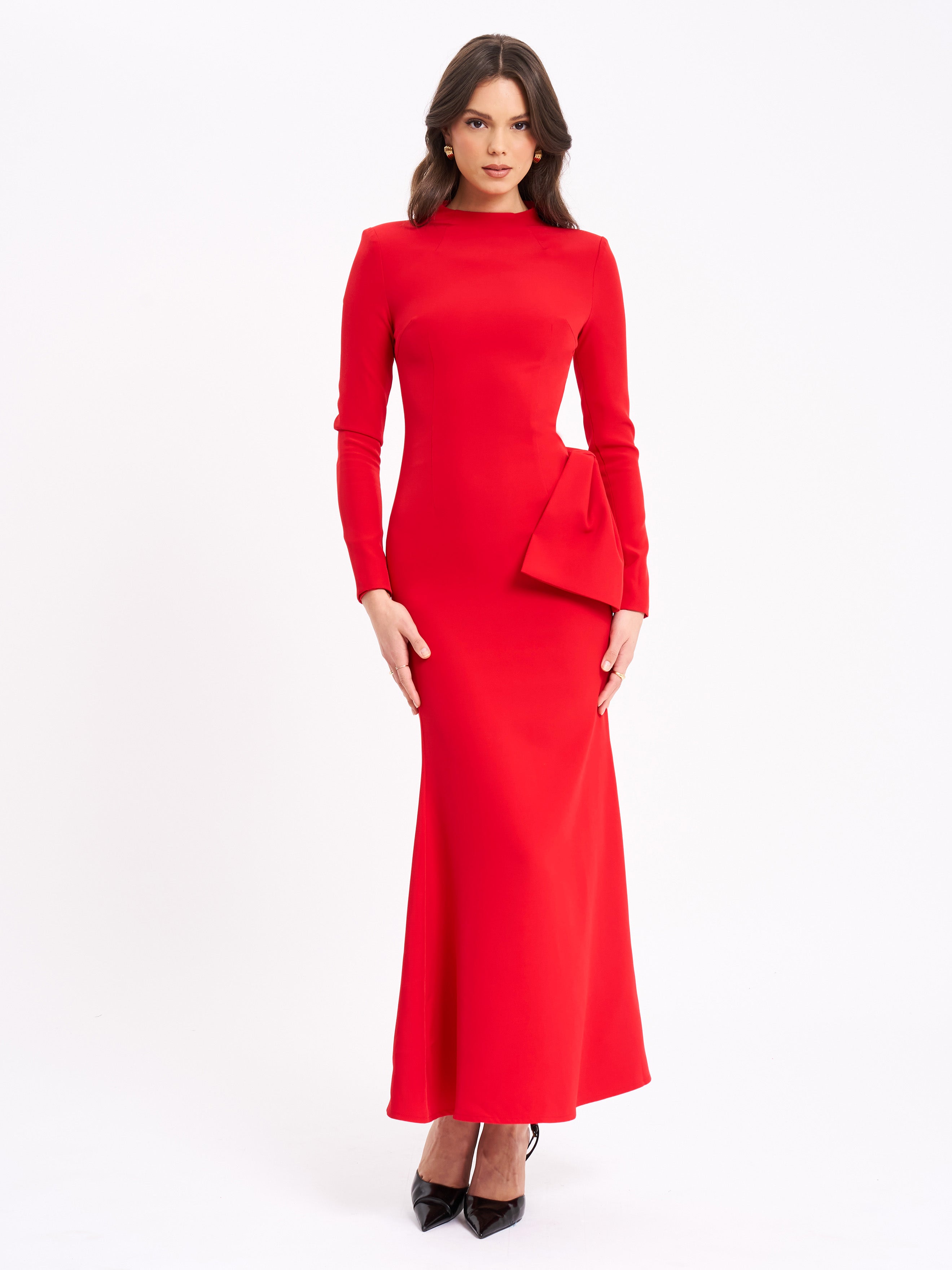 Robe maxi avec nœud