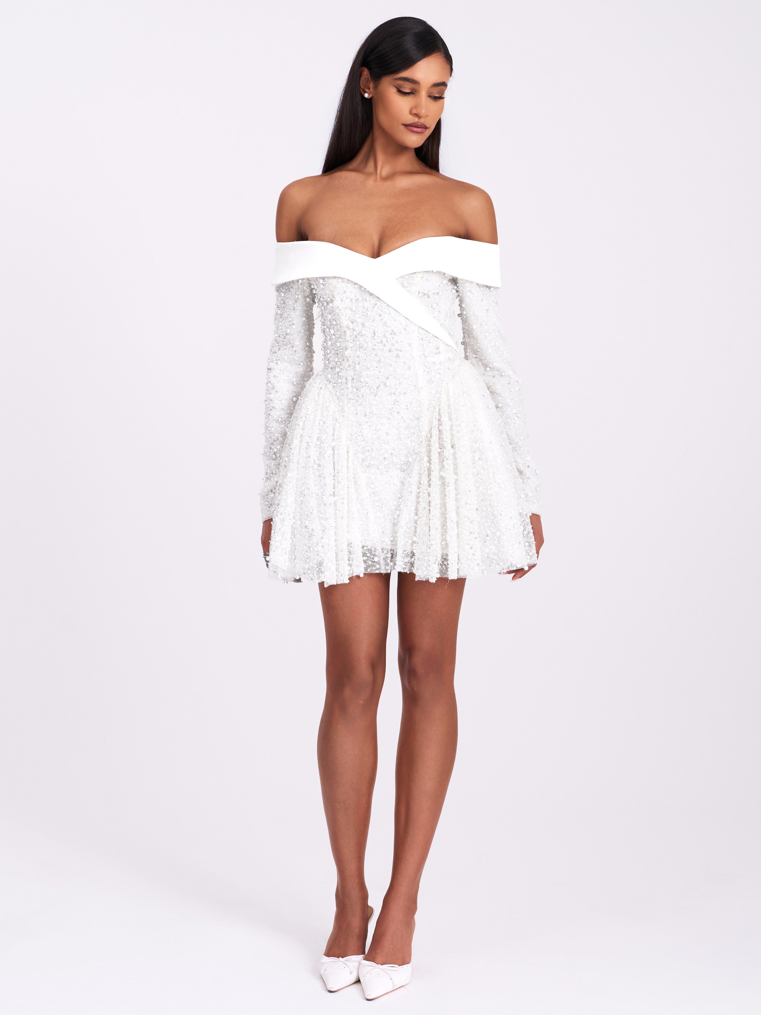 robe élégante avec manches longues