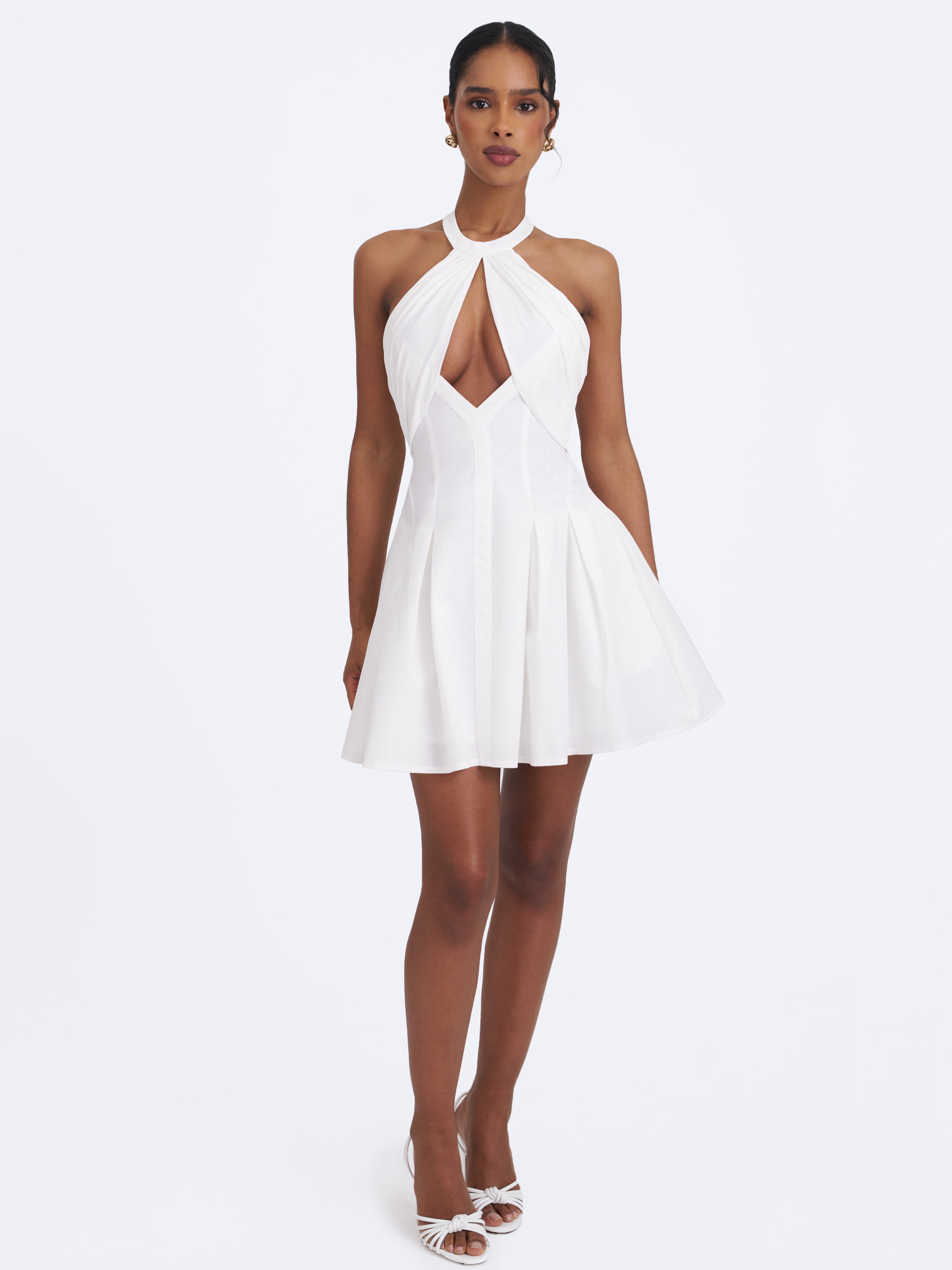 robe évasée blanc