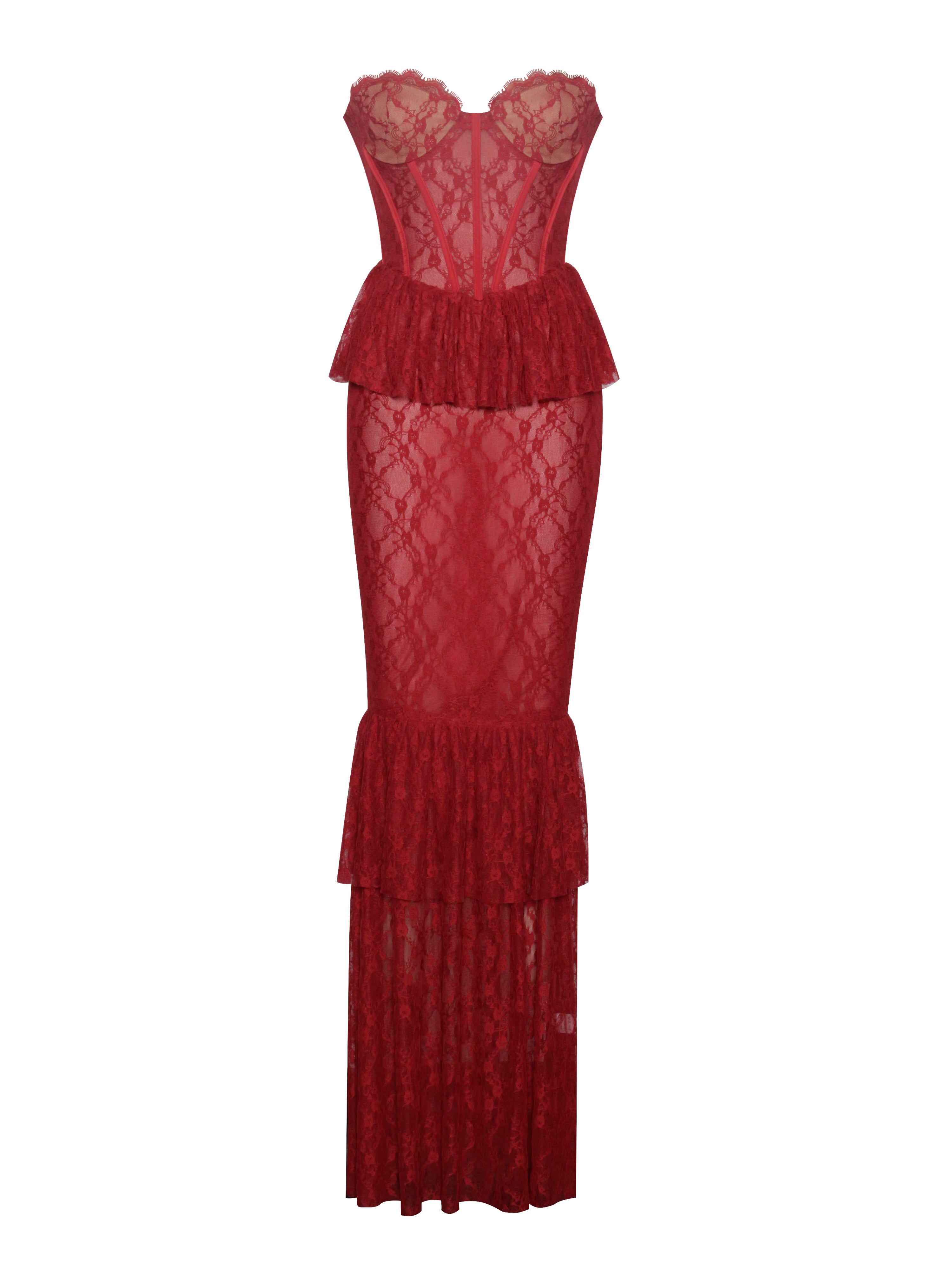 robe maxi dress en dentelle