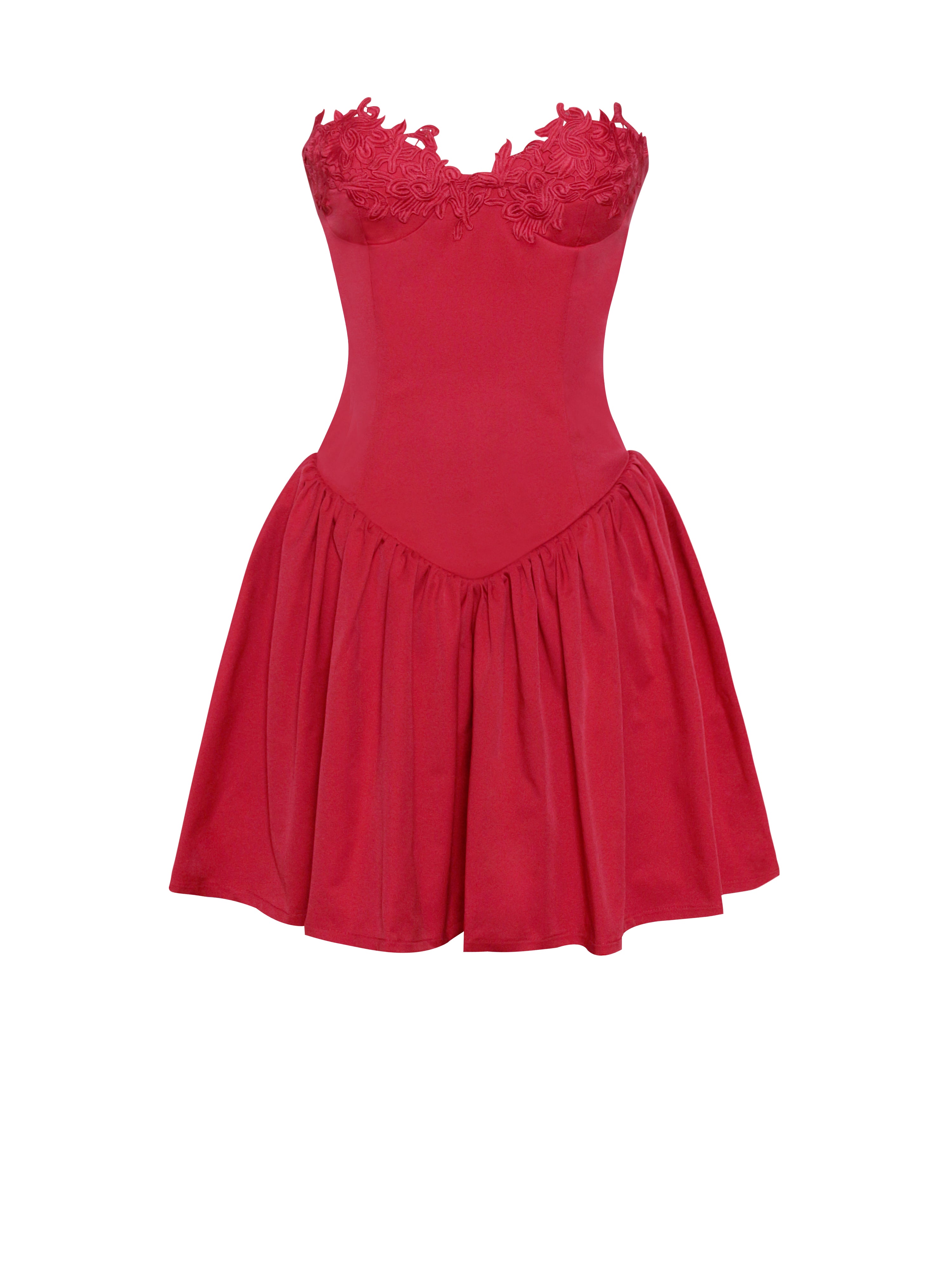 robe rouge taille basse