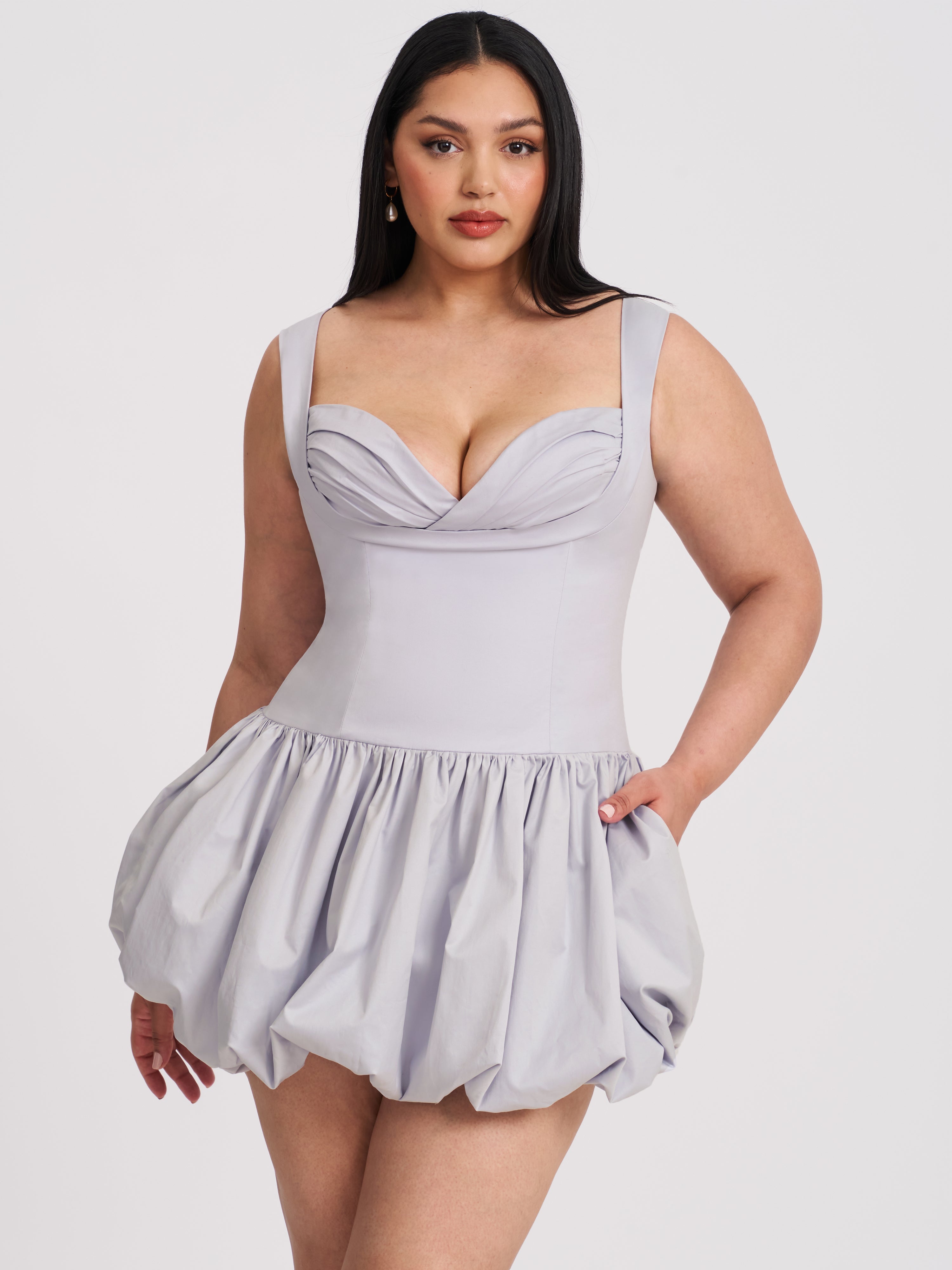 mini robe ourlet volumineux
