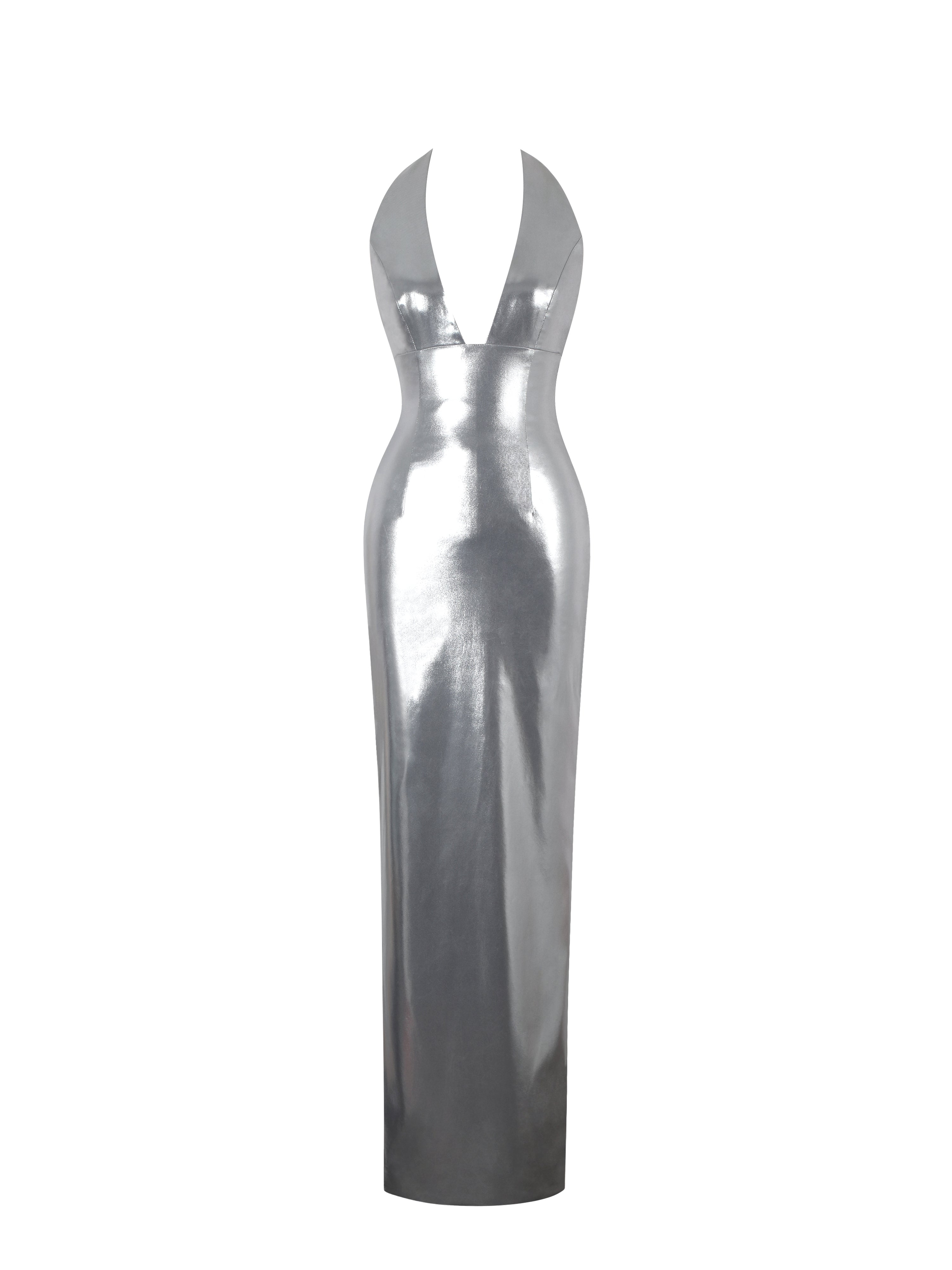 robe de gala argentée valeska