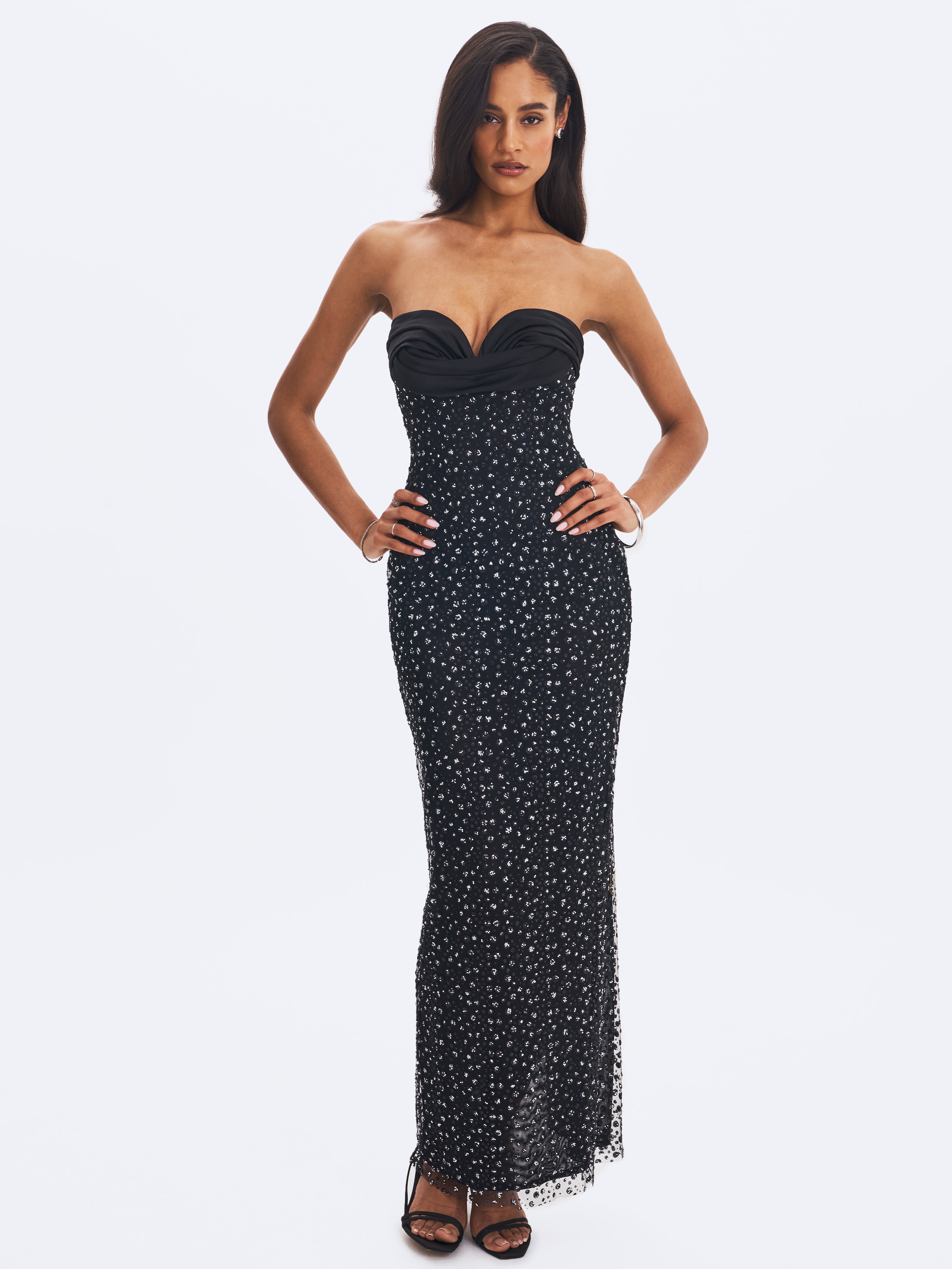 robe noire formelle Preslie