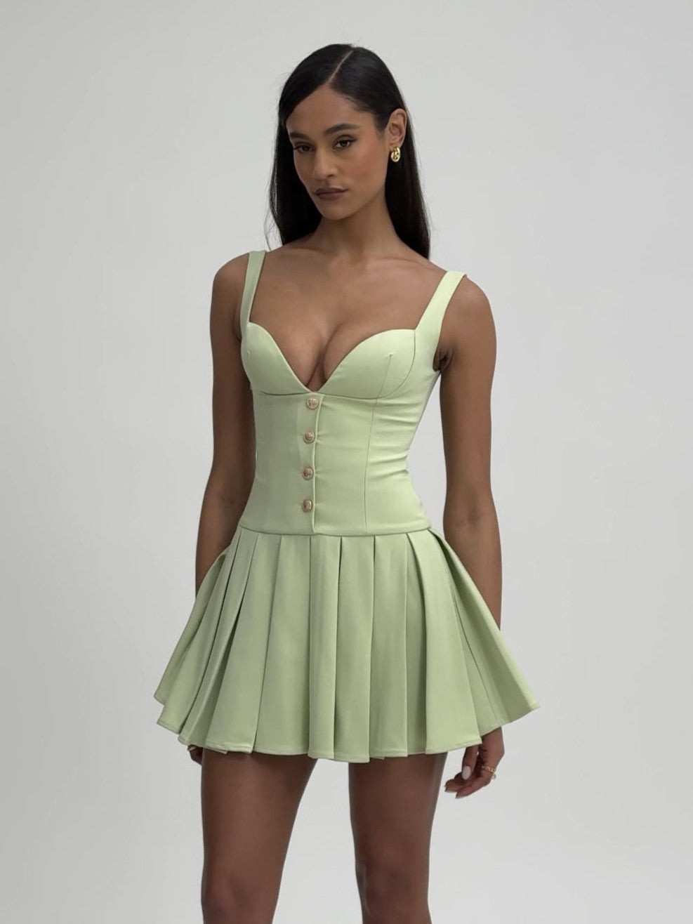 Tala robe élégante verte