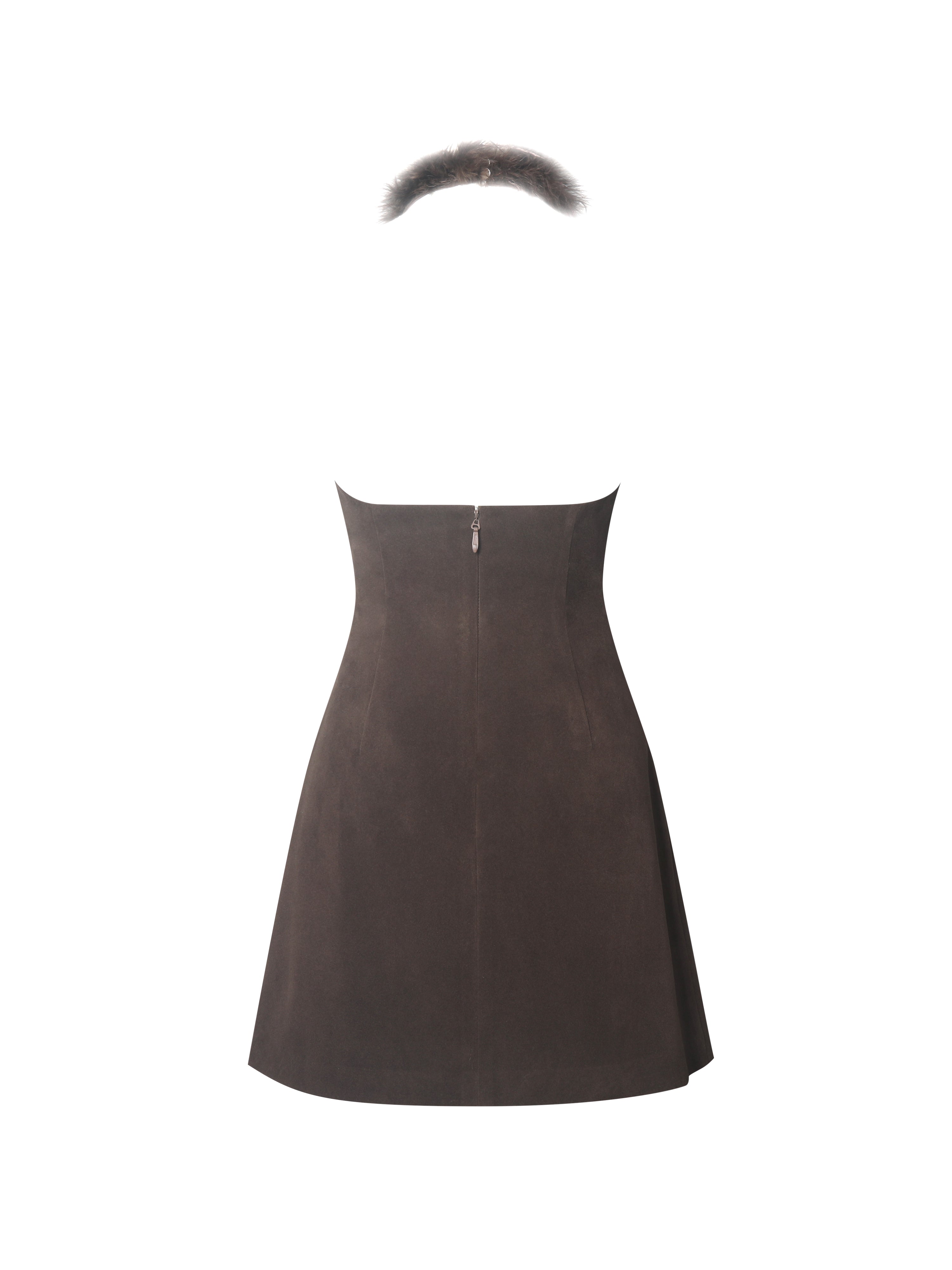 robe tendance en fausse fourrure