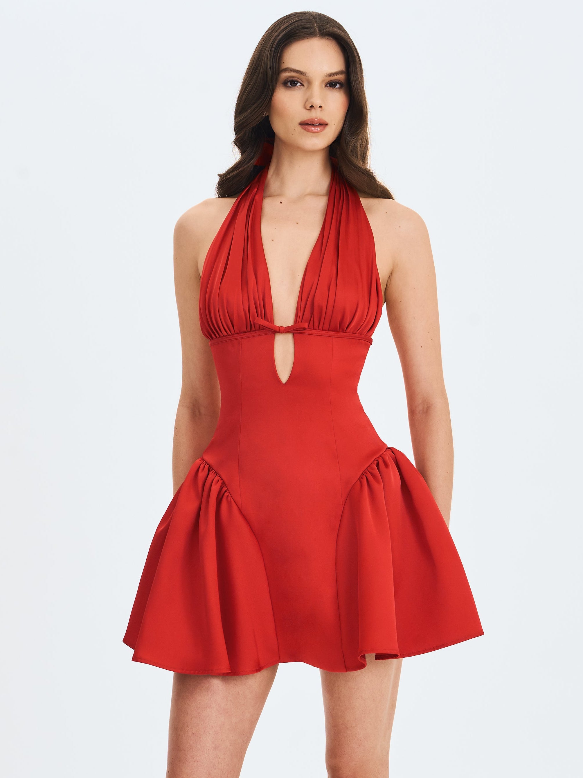 robe mini rouge glamour