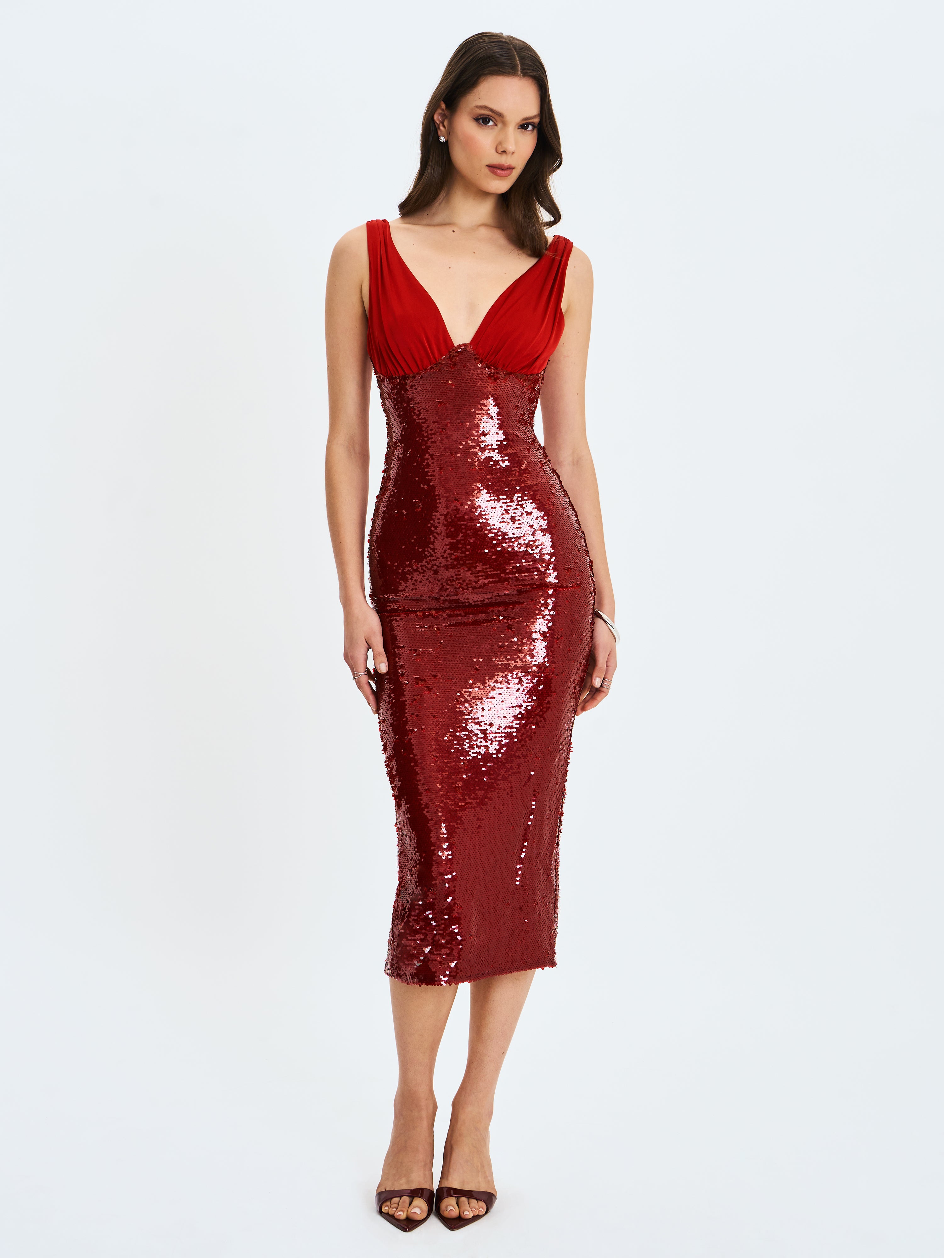 robe rouge festive