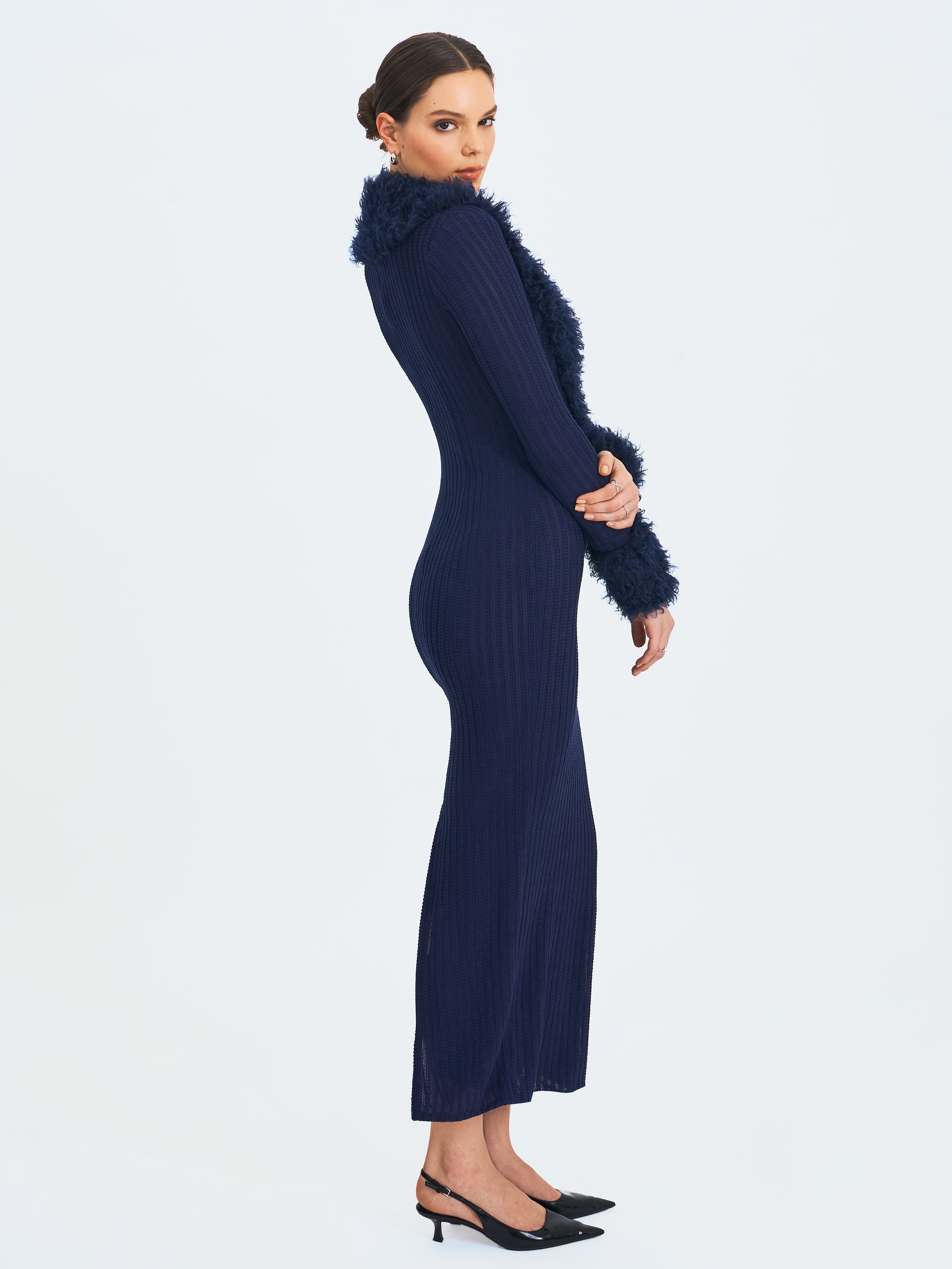 robe bleu glamour