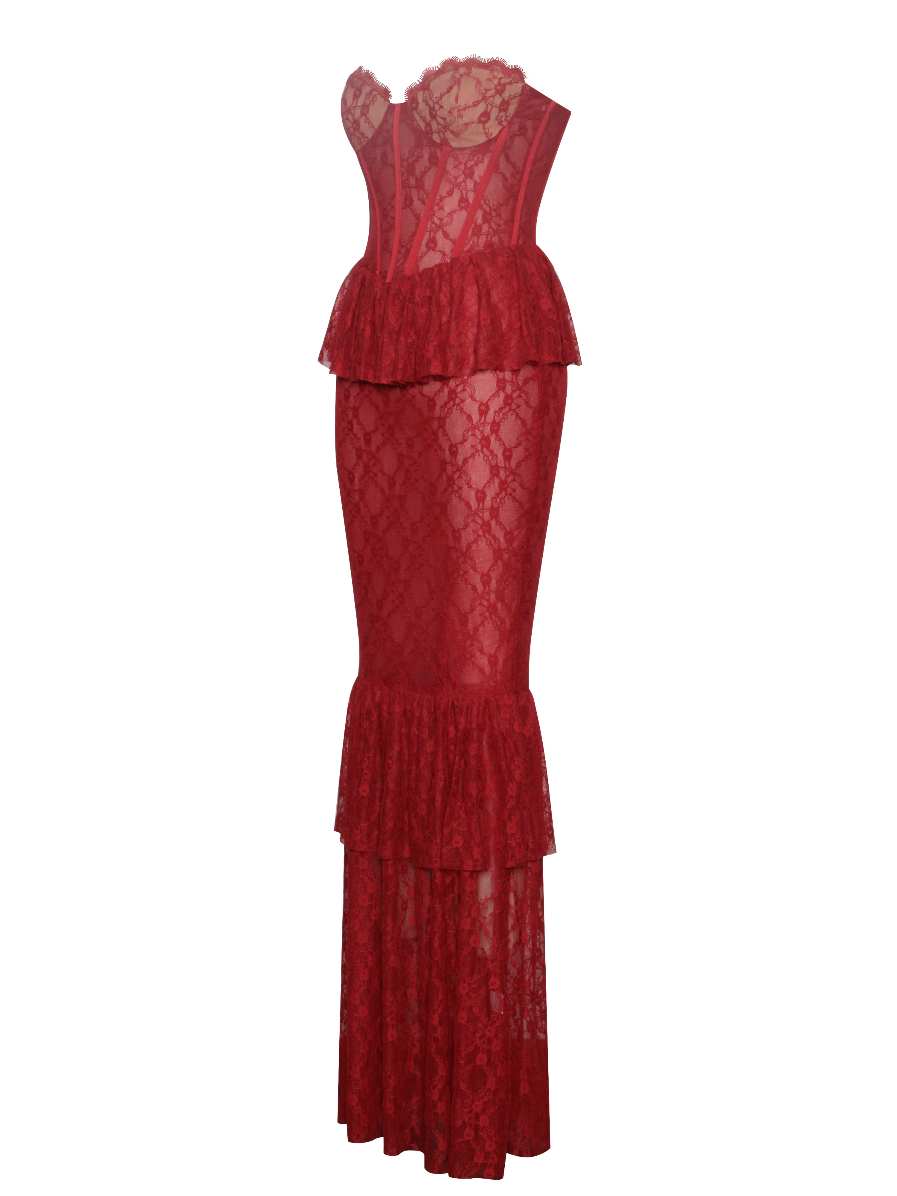 élégante dress bordeaux Quennell