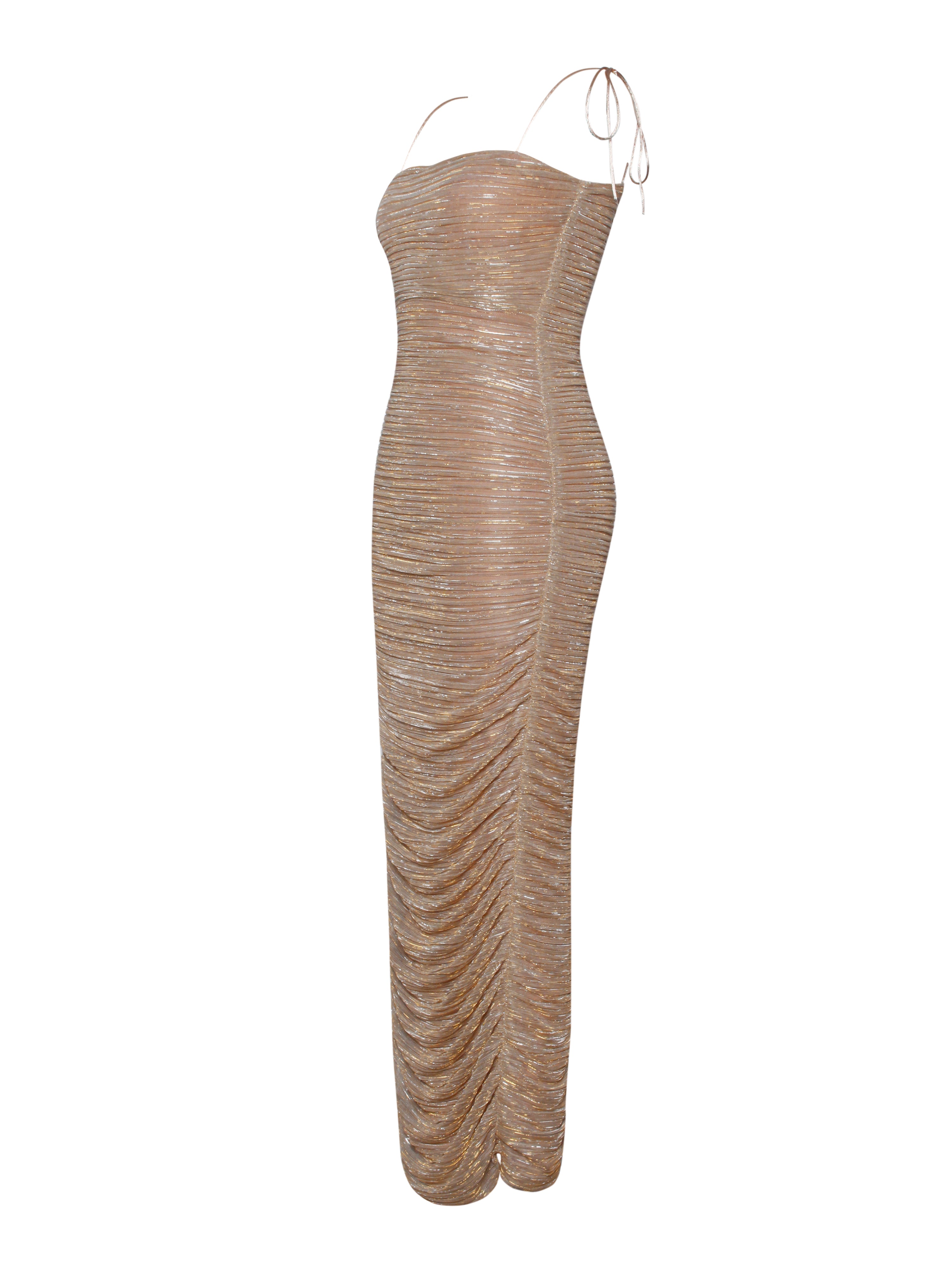 robe plissée longue