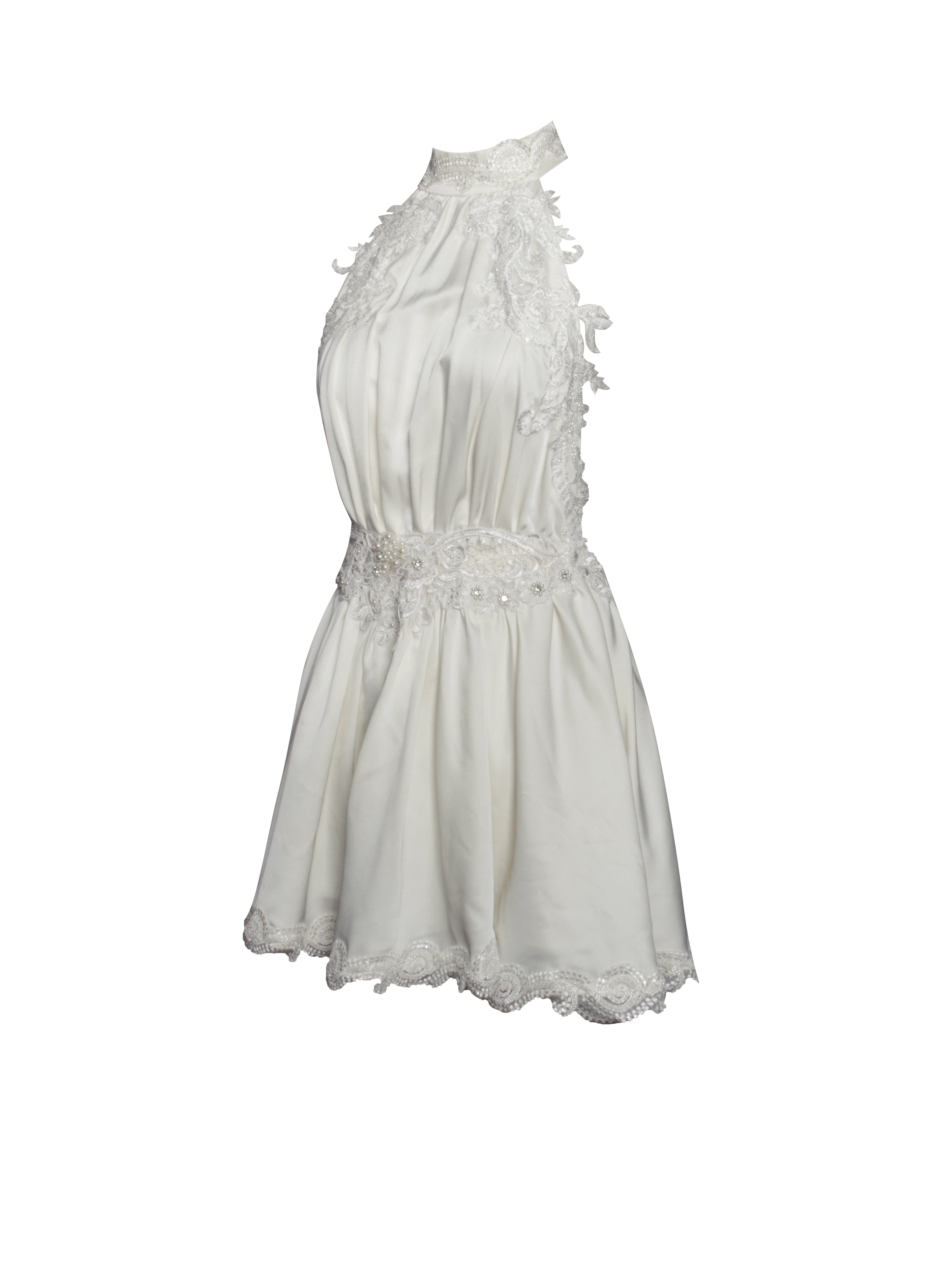 robe mini blanche élégance