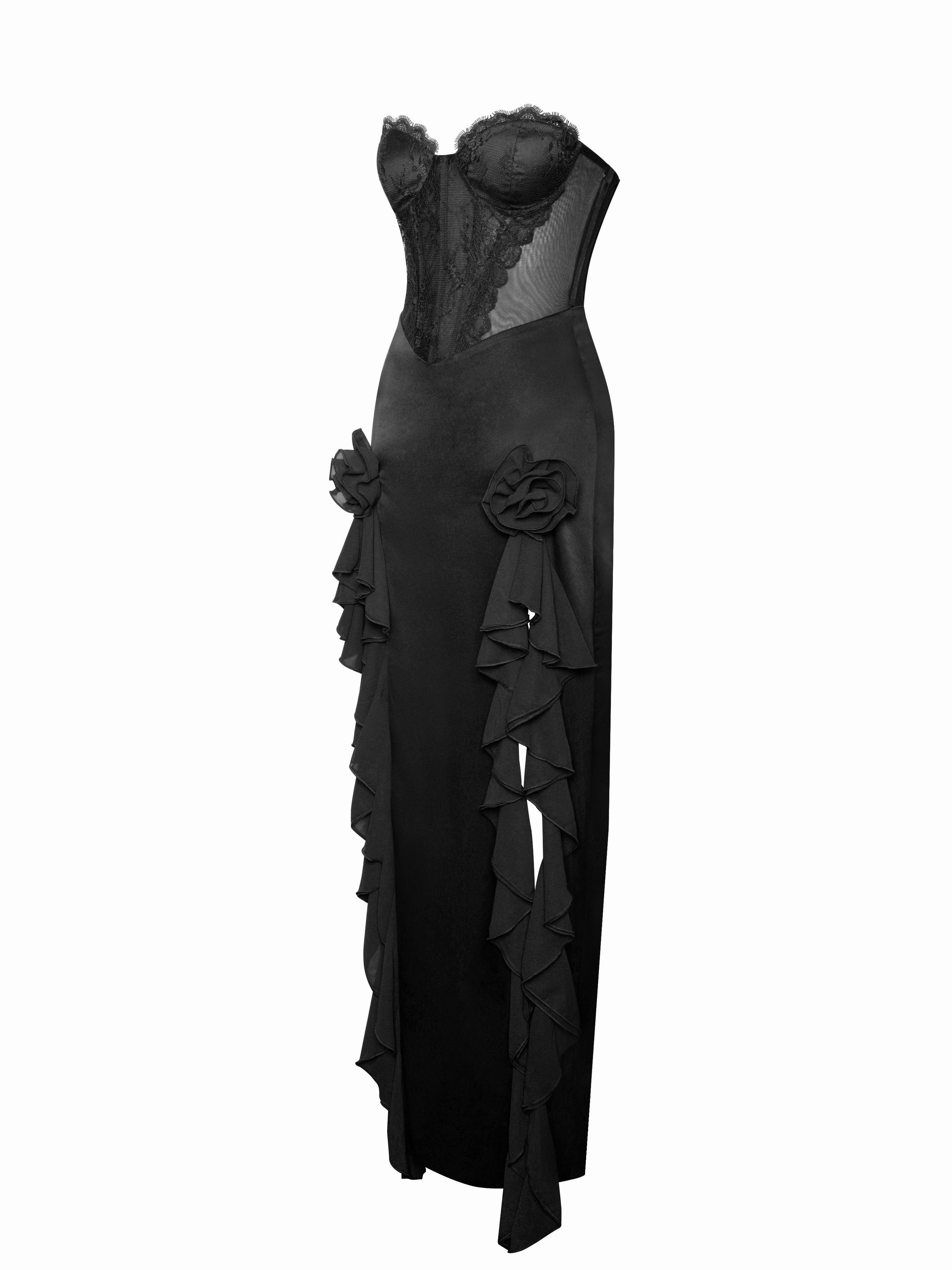 robe soirée dentelle noir