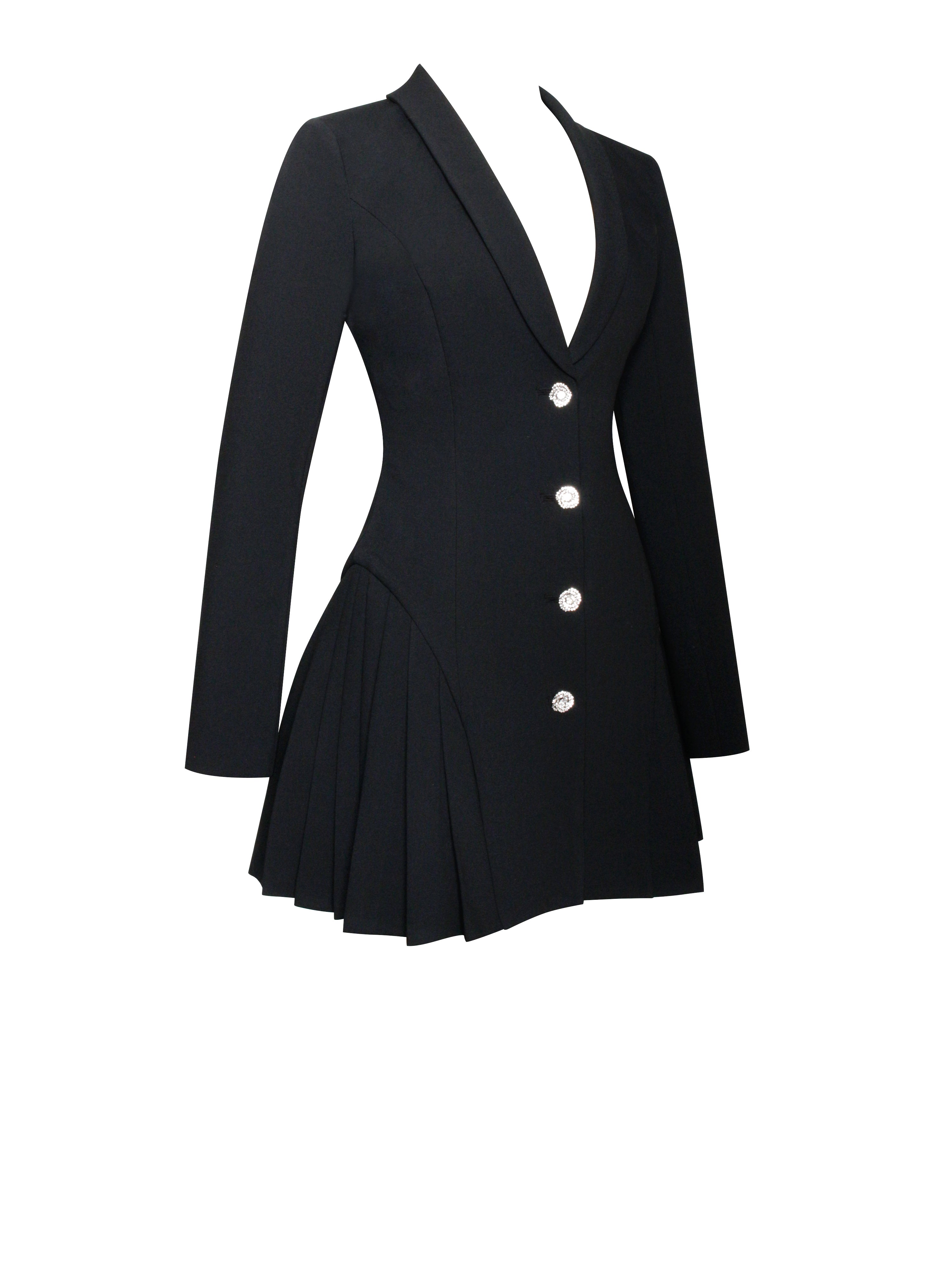 Robe avec cristaux et plis