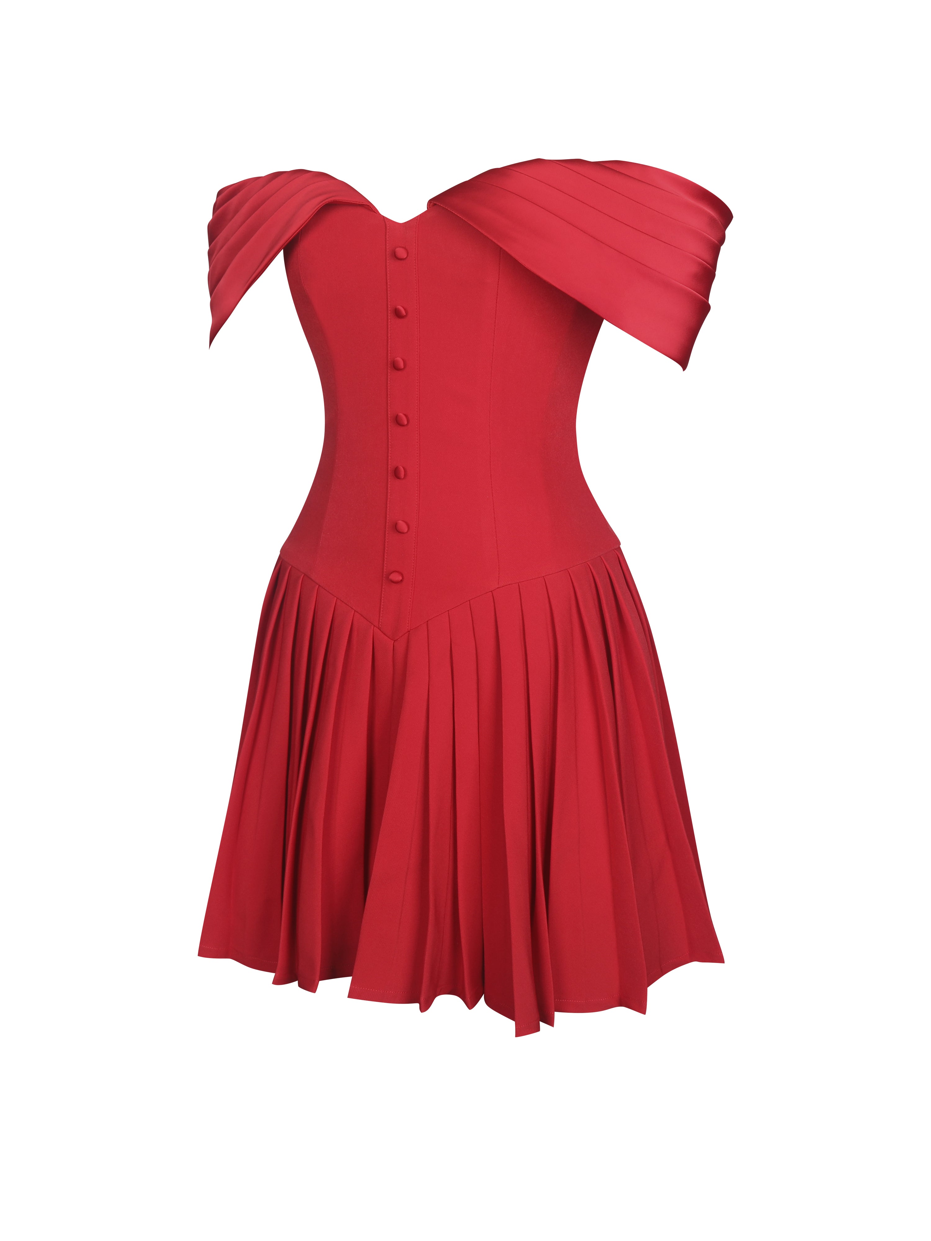Robe avec boutons recouverts